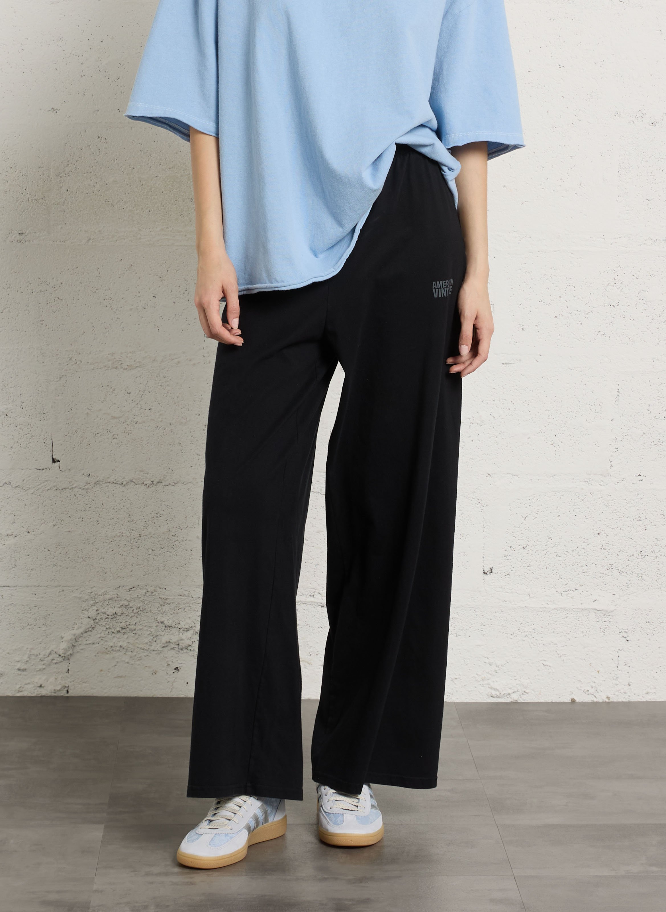 Weite Baumwoll-Jogginghose AMERICAN VINTAGE Schwarz