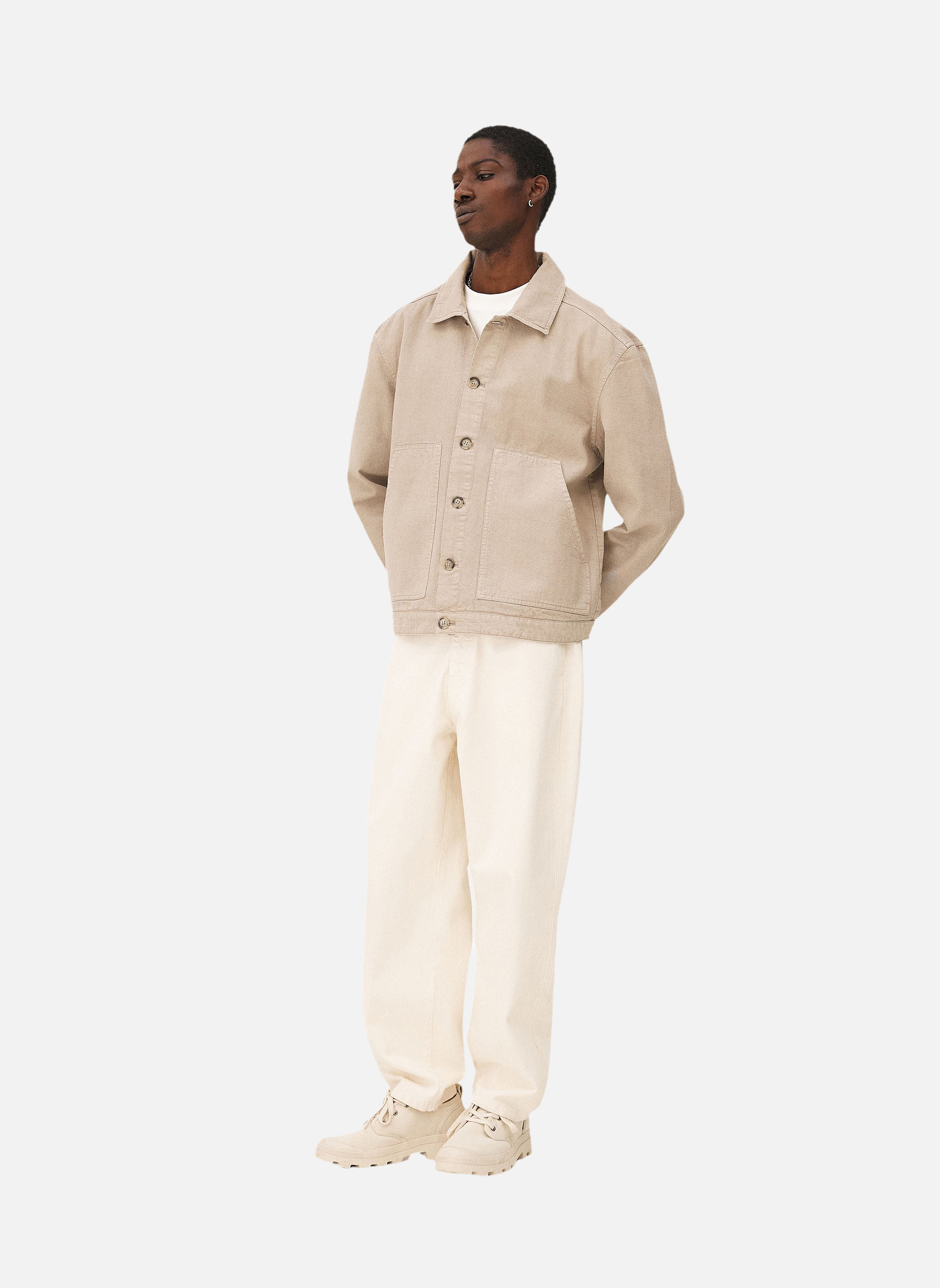 Boxy workwear jacket Arizona Grege 16-1107 TPG Noyoco Beige