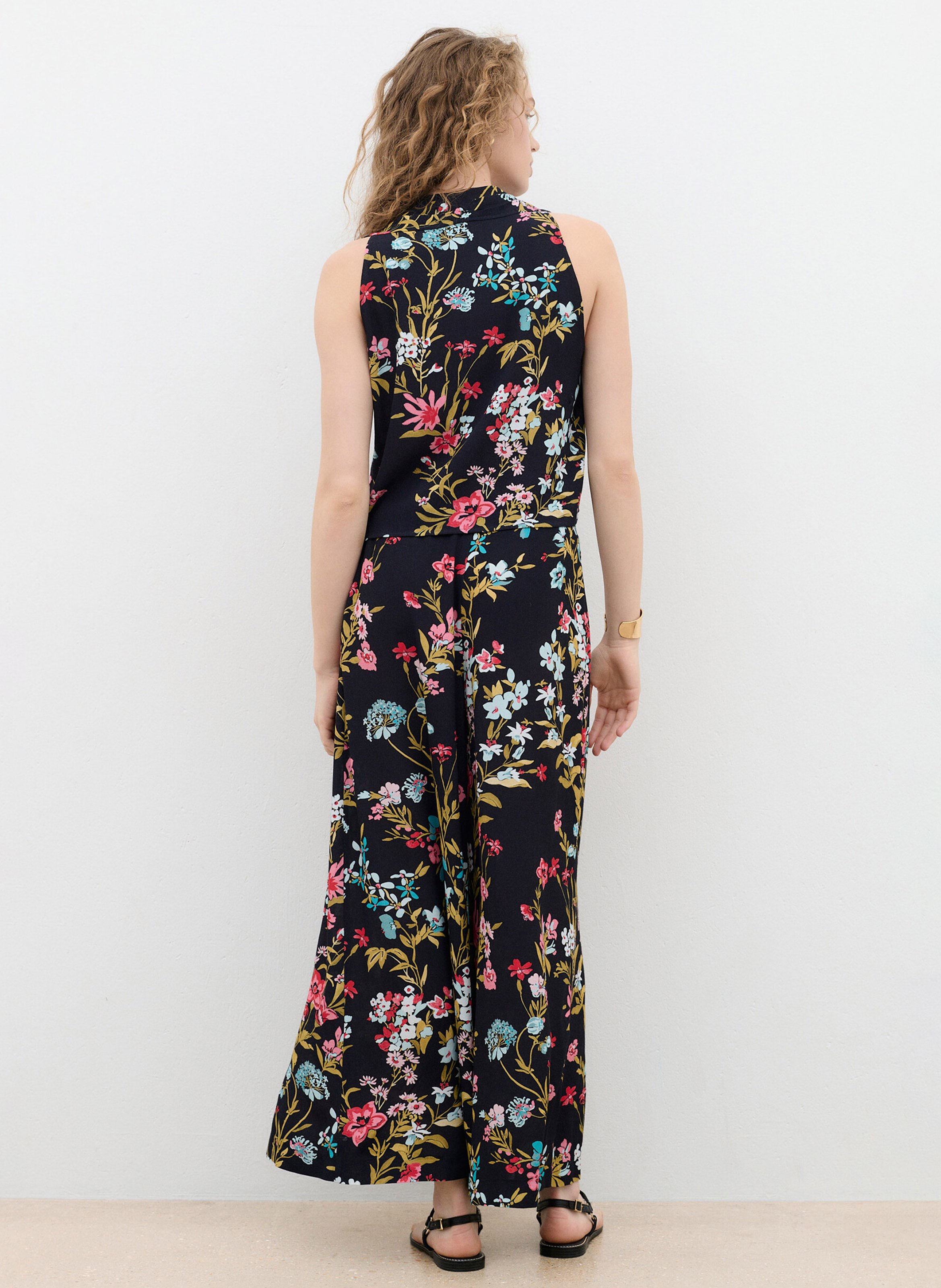 Fitted Floral Print Top CAROLL Multicolored