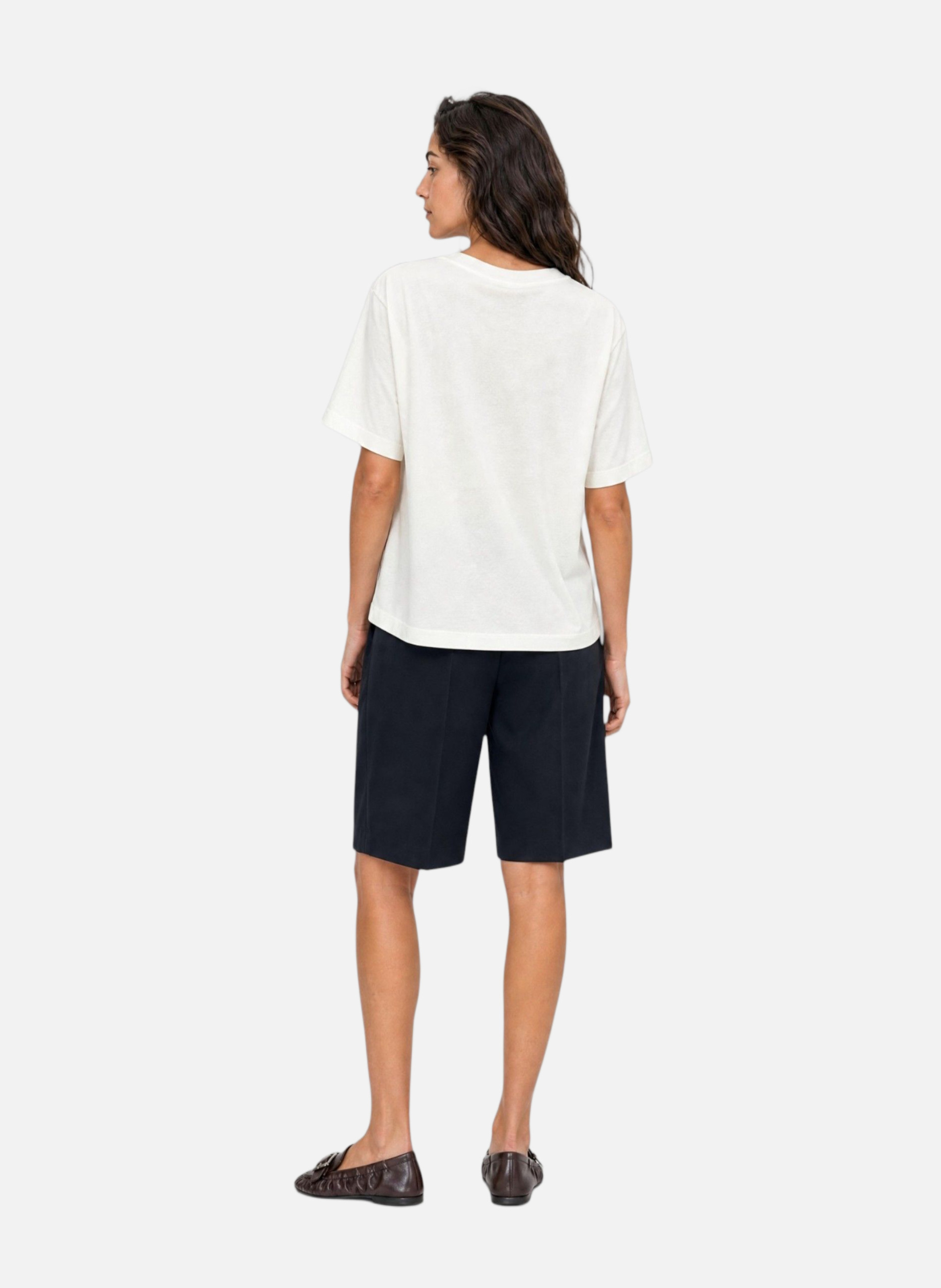 Round neck cotton T-shirt with a straight cut THE KOOPLES White