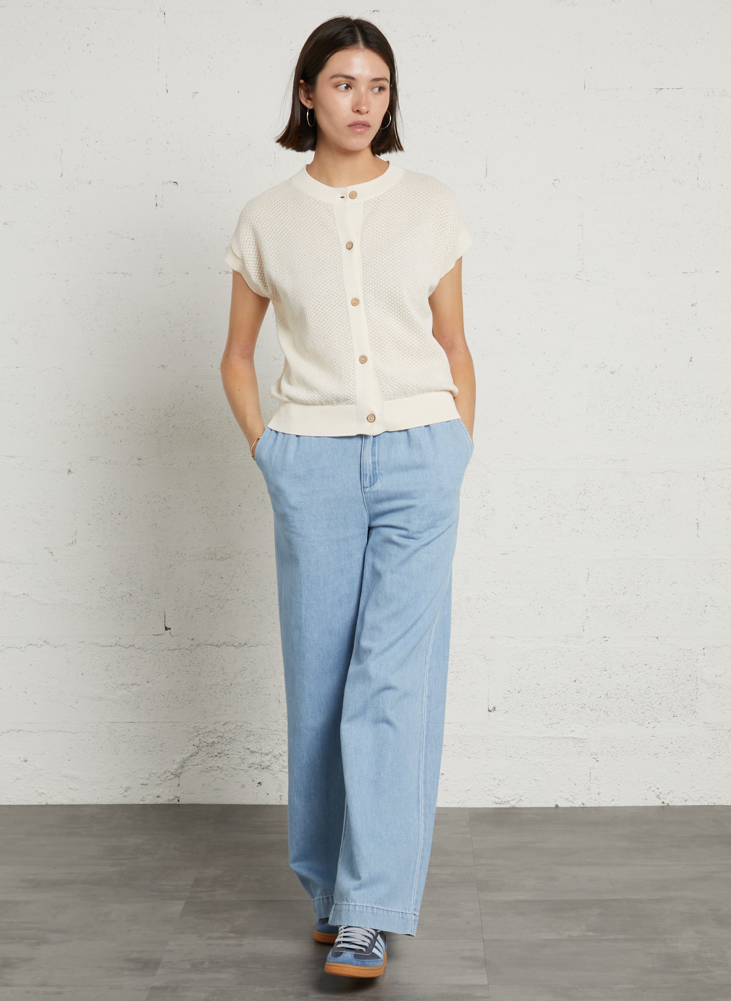 Flared cotton jeans MAISON 123 Blue