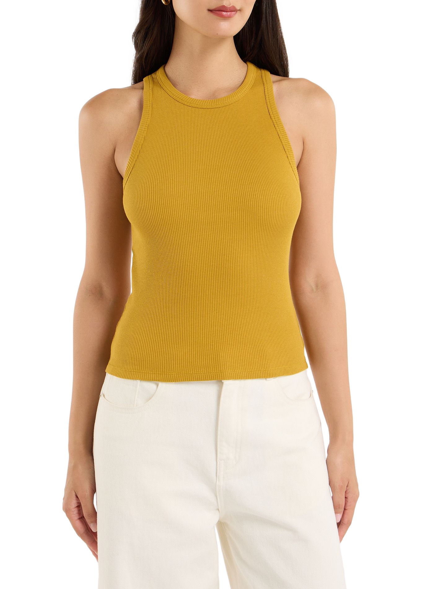 Top Tovie cotton tank top | Yellow SAISON 1865 Women