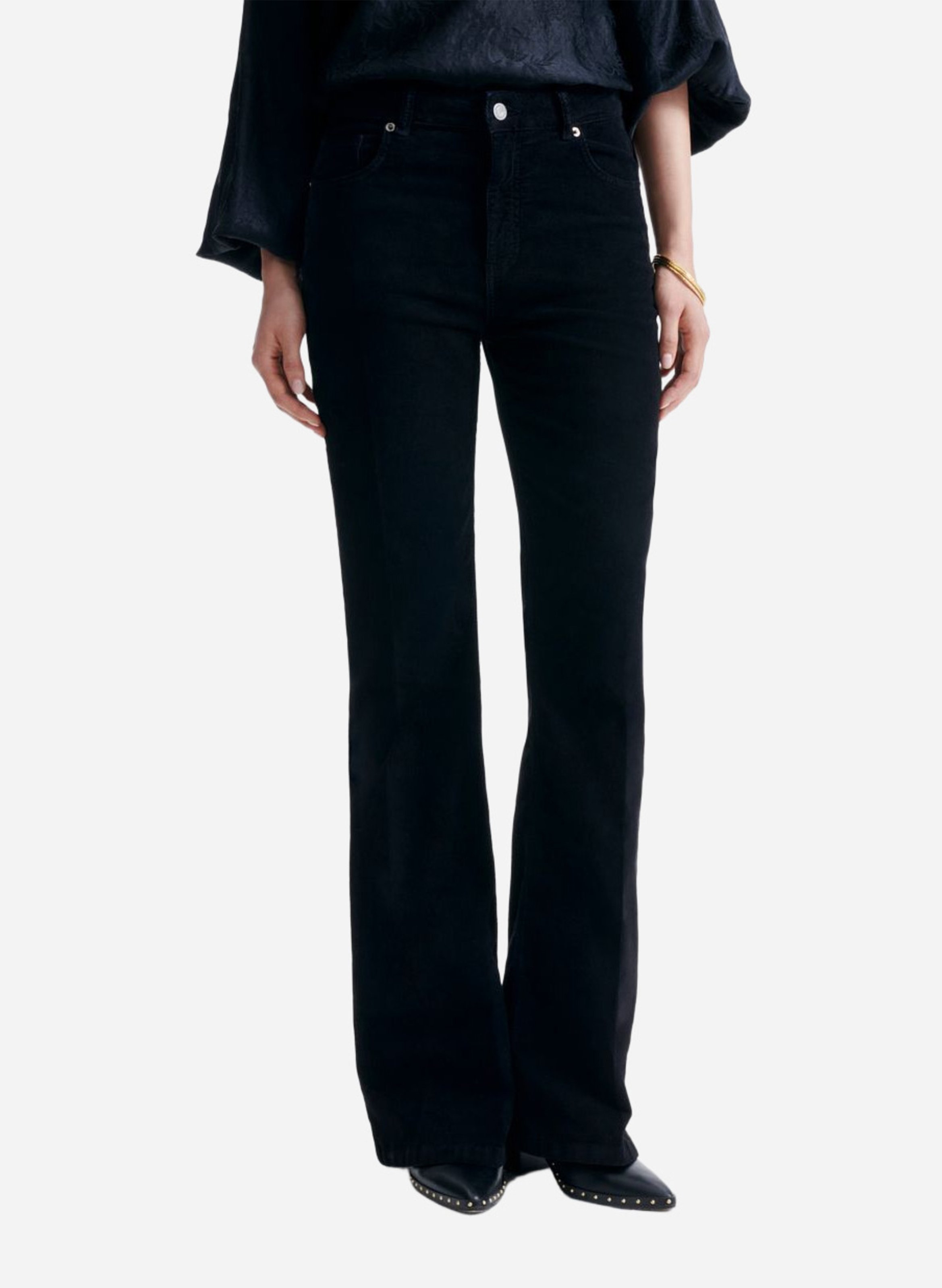 Kort donsjack met bontcapuchon VANESSA BRUNO Blauw