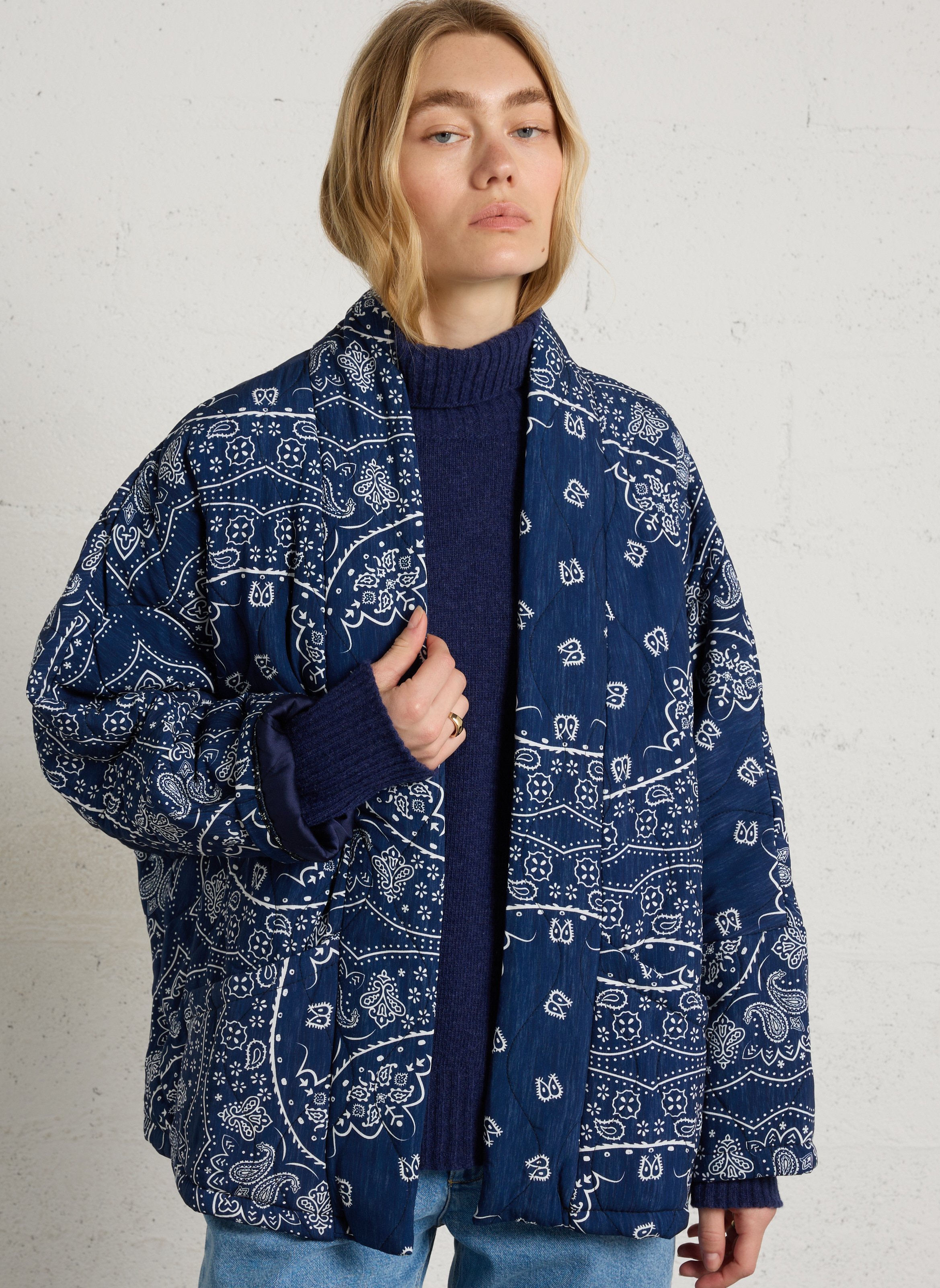 Schalkragenjacke AOKYANOS Blau