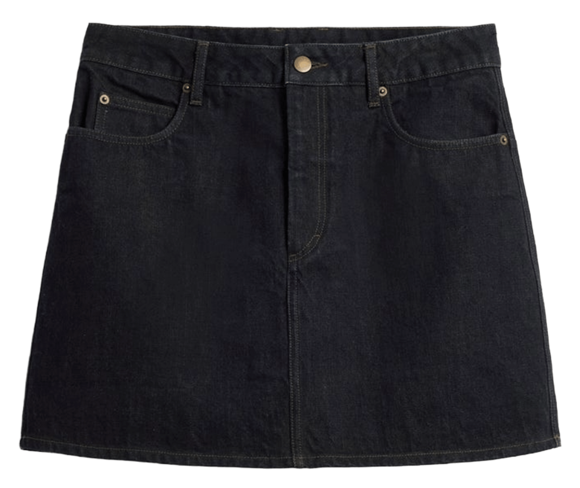 Straight denim skirt in cotton SOEUR Black