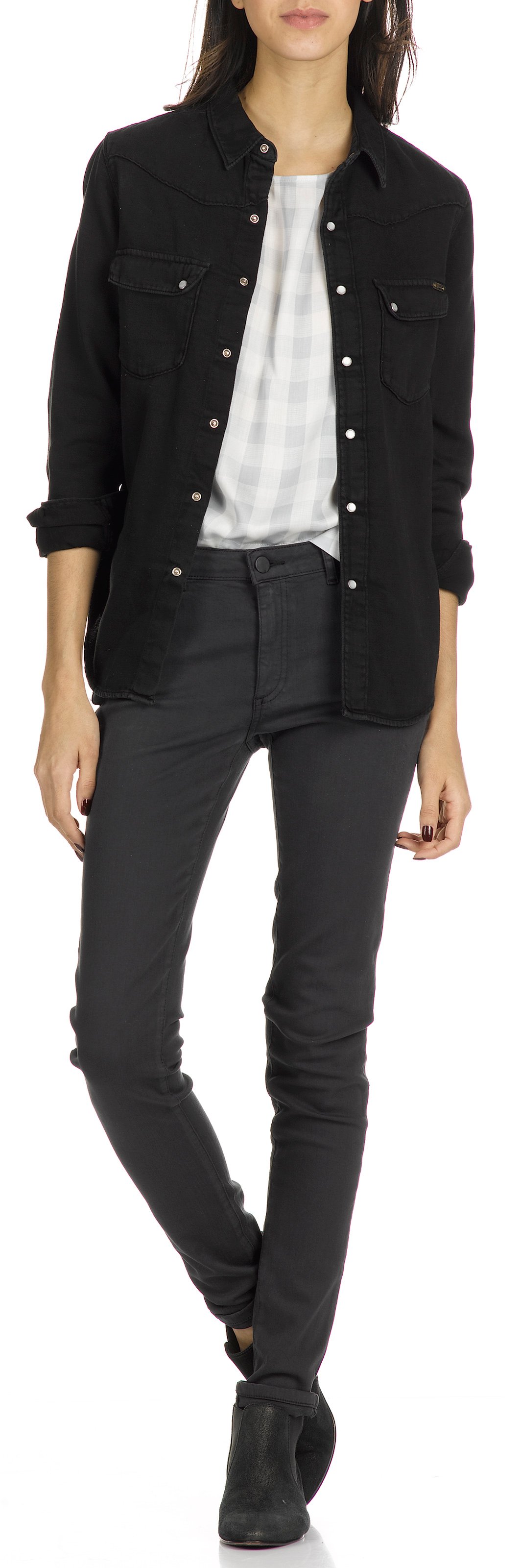 Cotton shirt with classic collar ACQUAVERDE Black