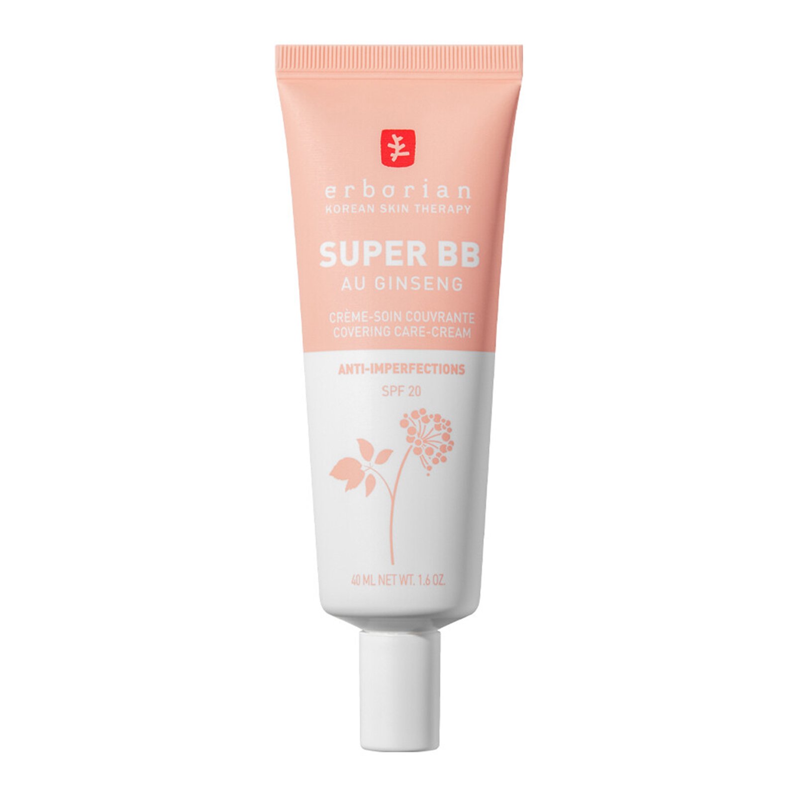 SUPER BB AU GINSENG -- Crème soin couvrant anti-imperfections ERBORIAN Clair