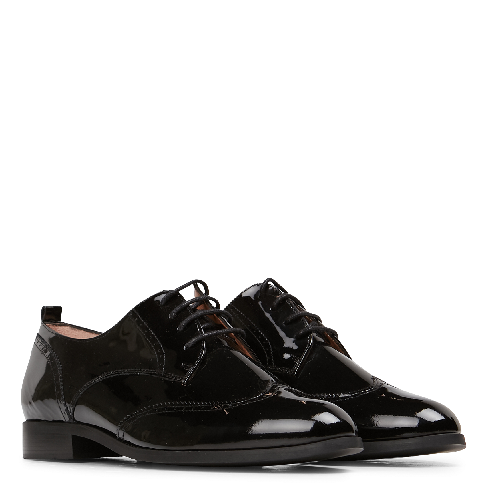 Patent leather Derby shoes MELLOW YELLOW Black