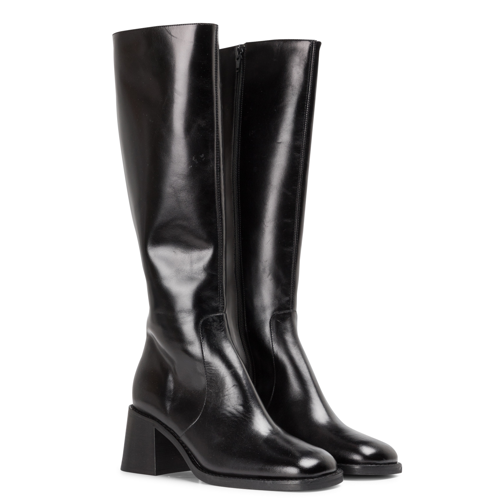 Leather boots JONAK Black