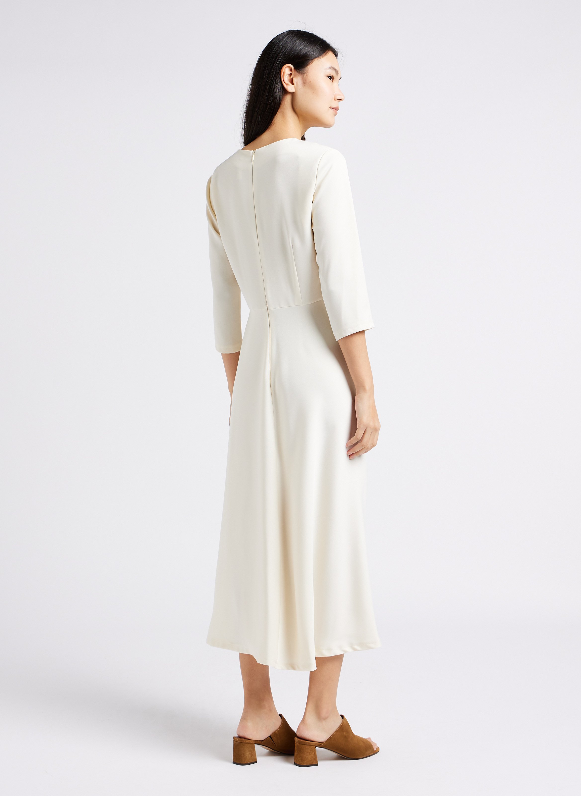 Halfhoge instappers van veloursleer met hak ANONYMOUS COPENHAGEN Bruin