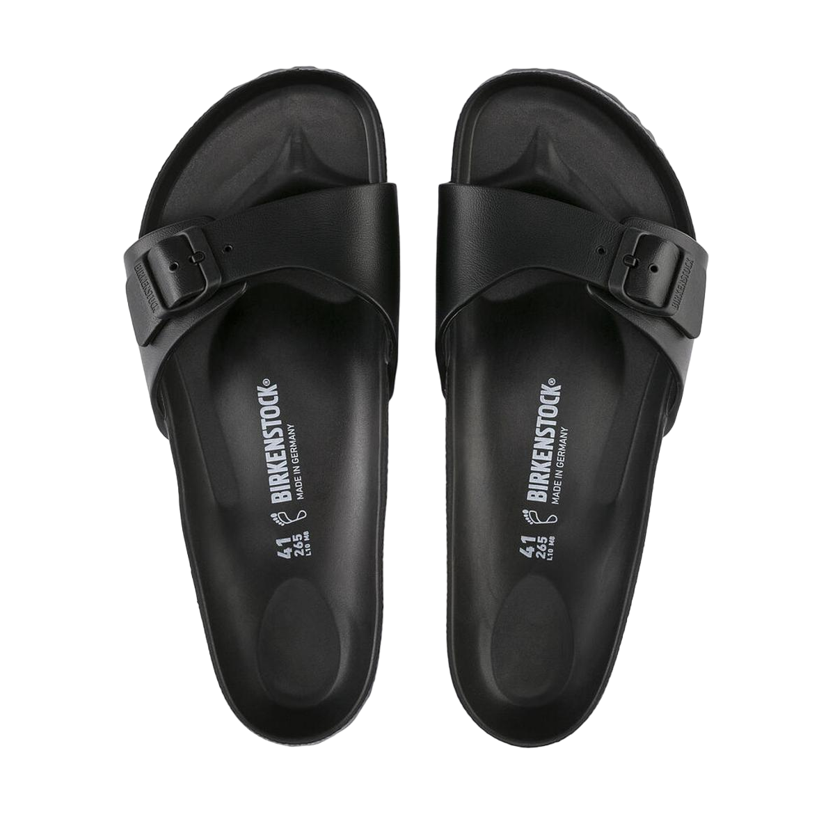 Faux leather sandals Black