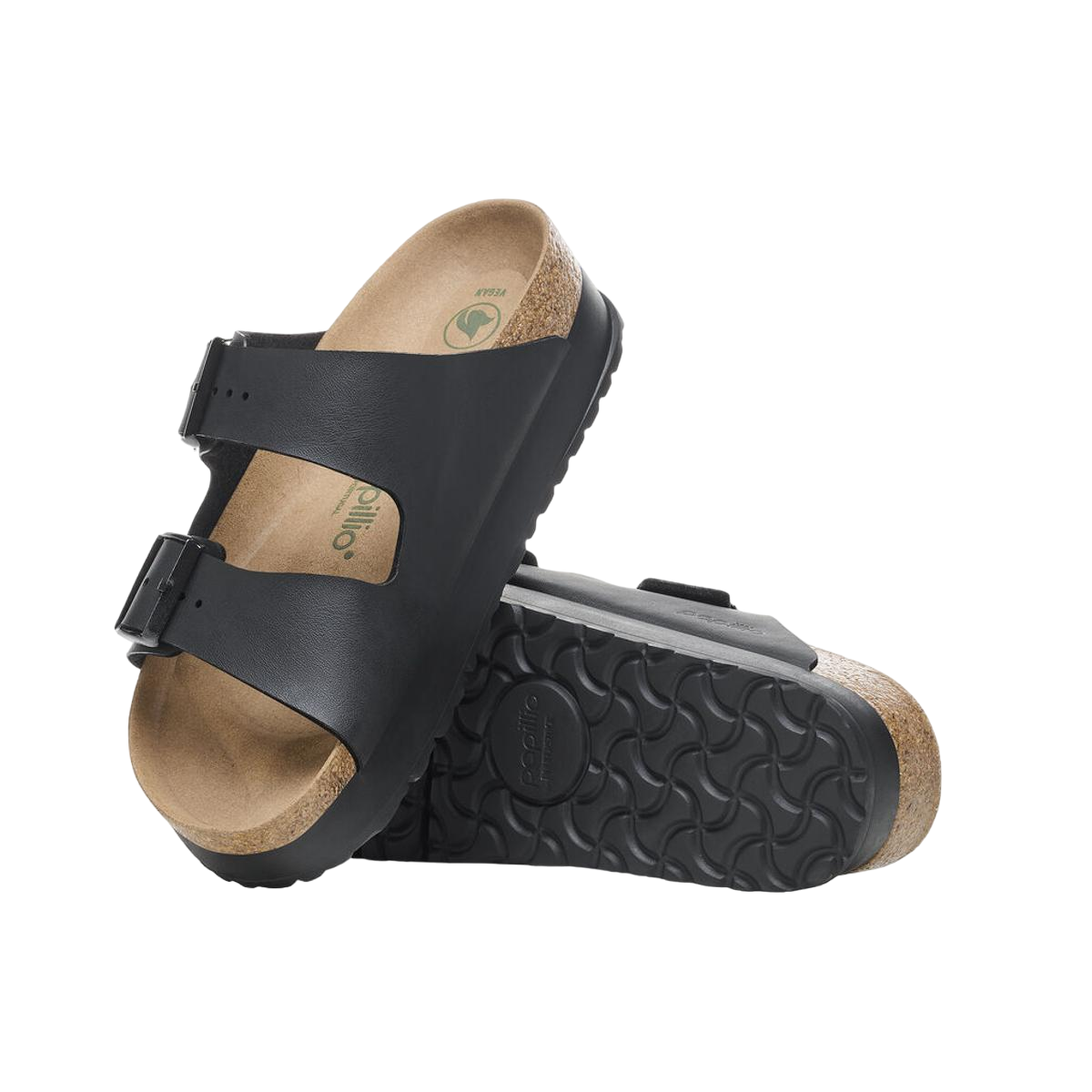 Faux leather sandals BIRKENSTOCK Black