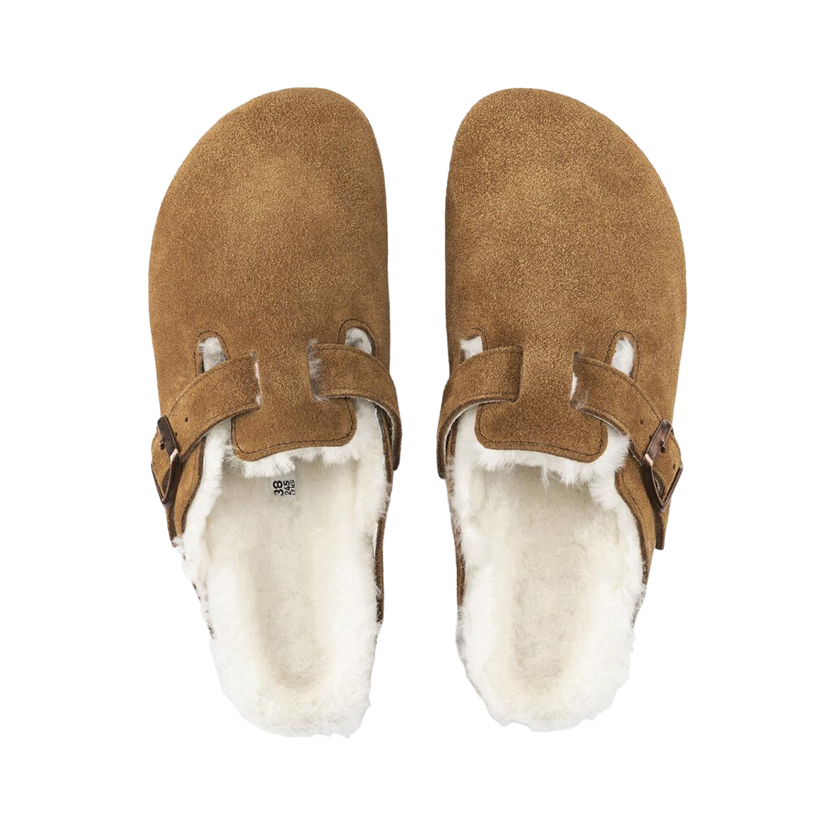 Fur-lined clogs BIRKENSTOCK Brown