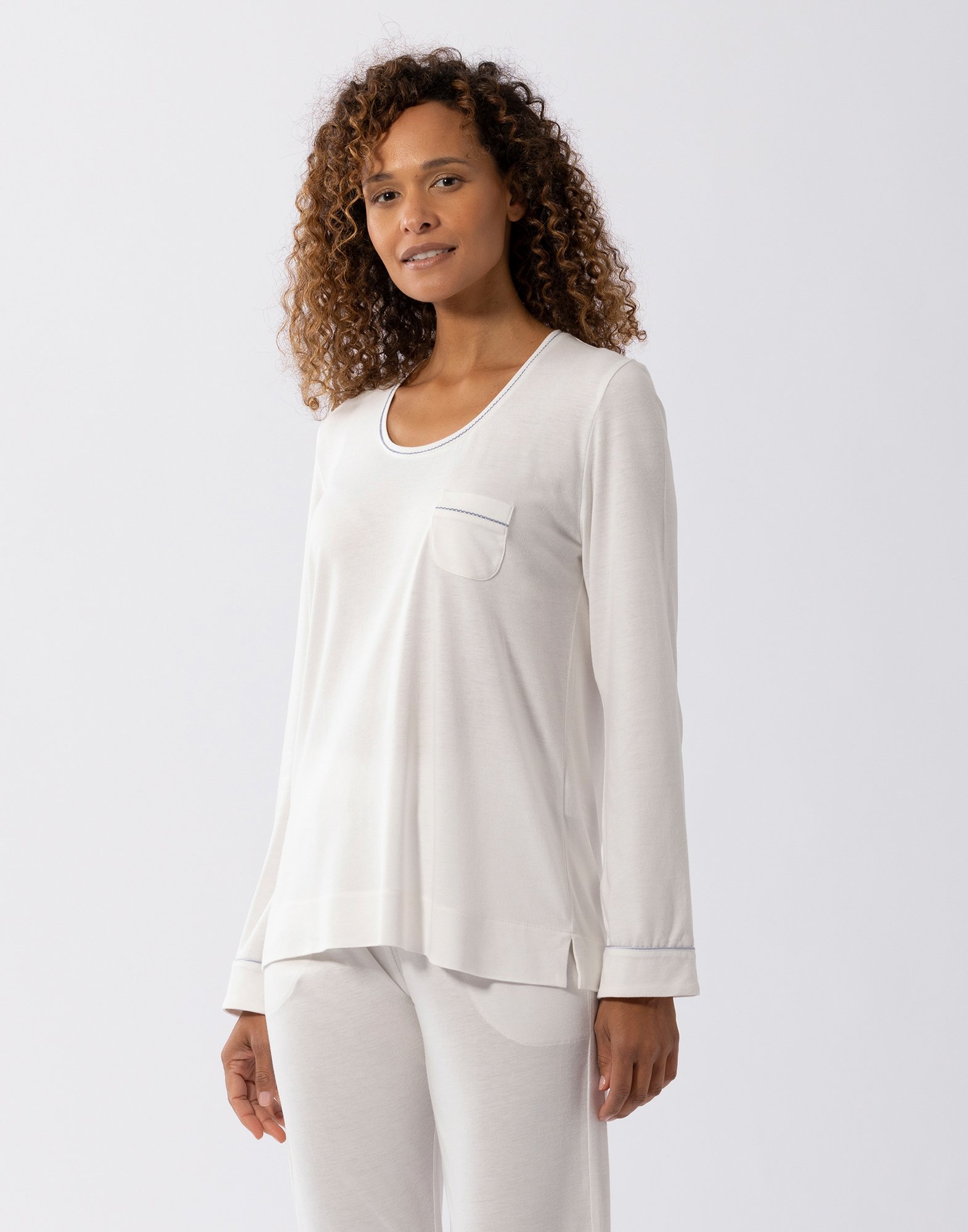 Cotton modal pajamas LE CHAT White