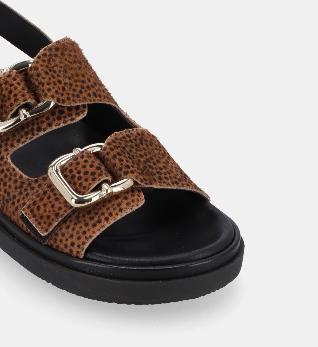 Aouda flat leather sandals ALOHAS Brown