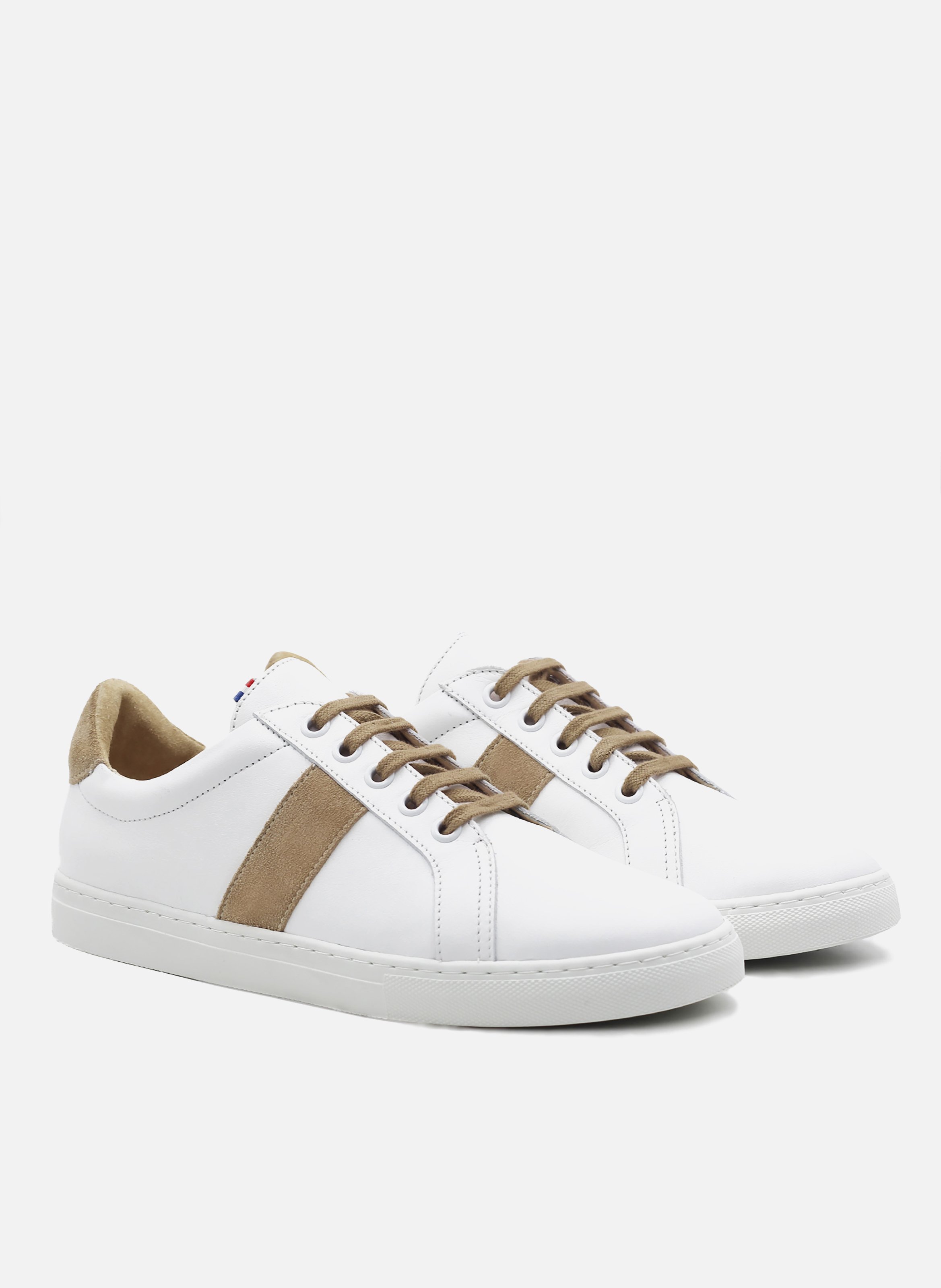 Leather French-made sneakers JULES & JENN White