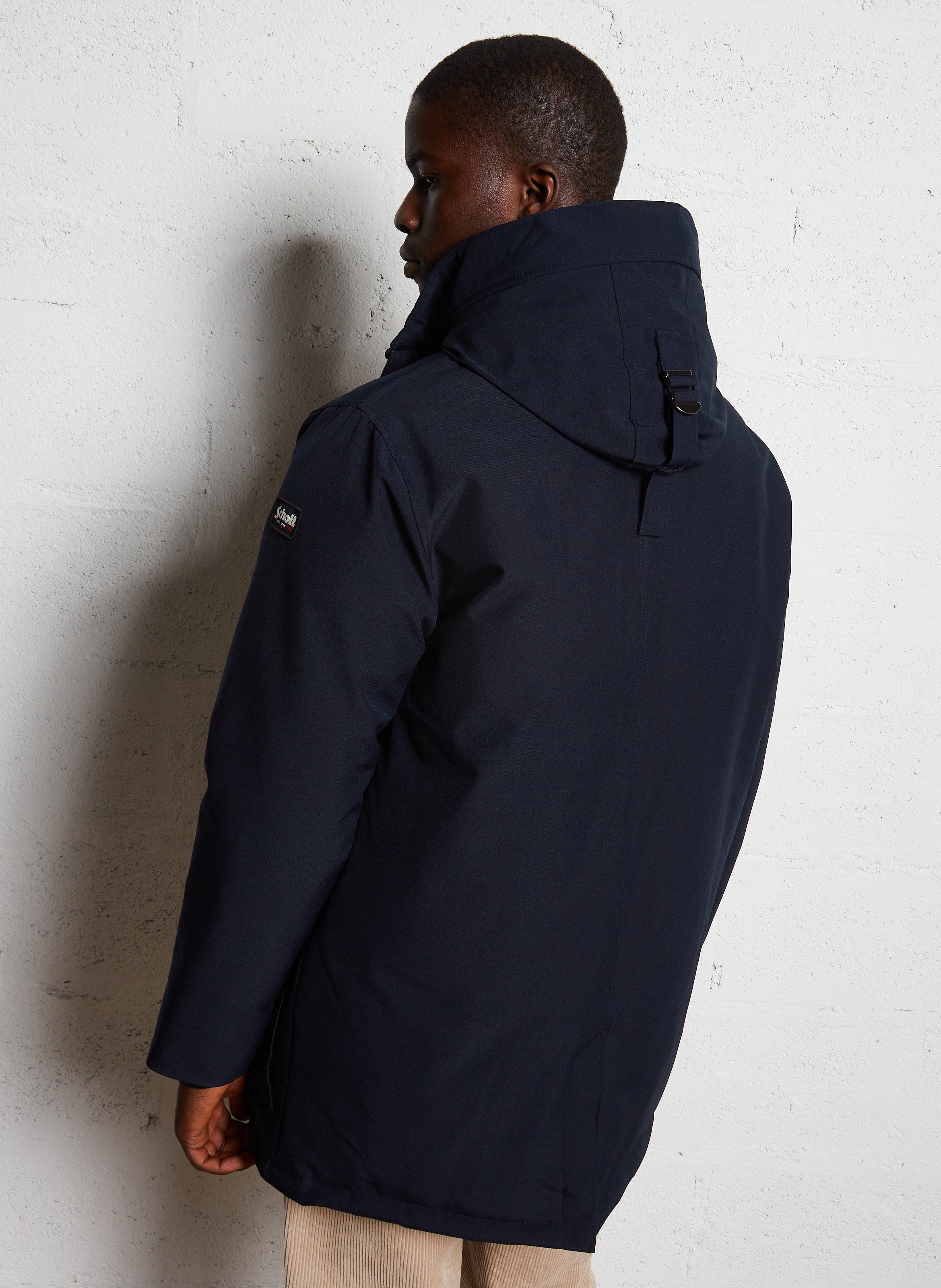 Parka à capuche  SCHOTT Bleu