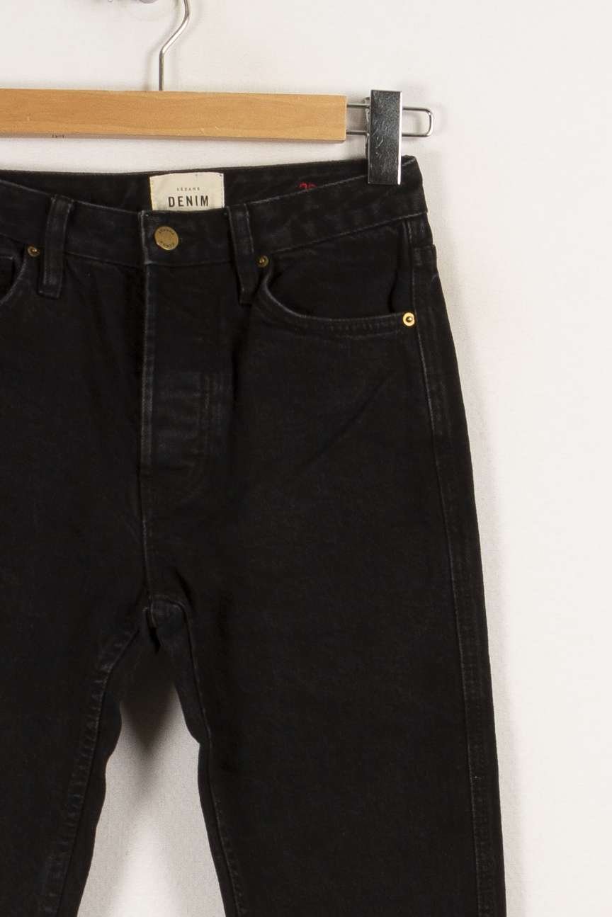 Cropped slim jeans with studs SEZANE - Seconde main Black