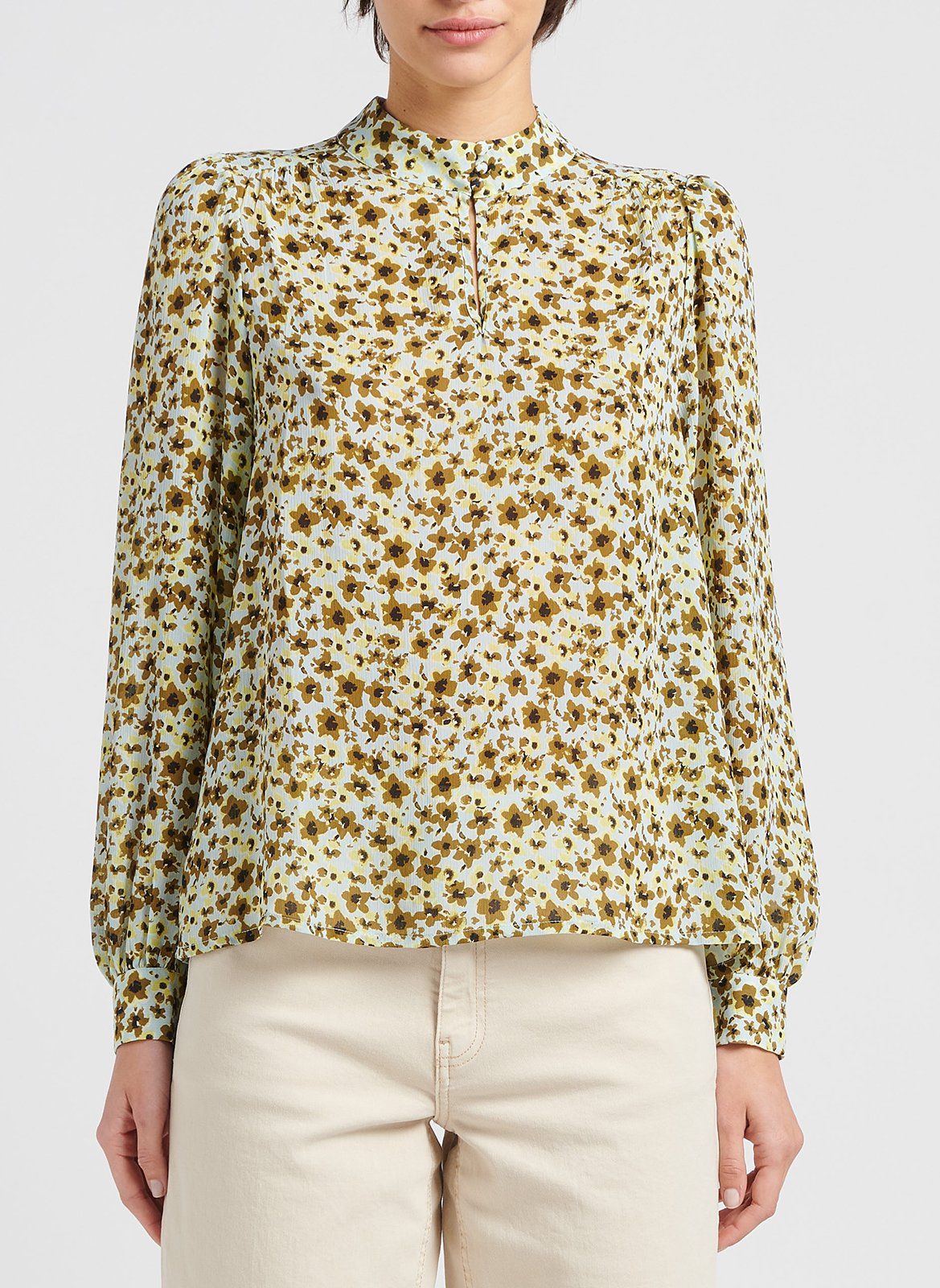 Blouse col montant à imprimé  MOSS COPENHAGEN Multicolore