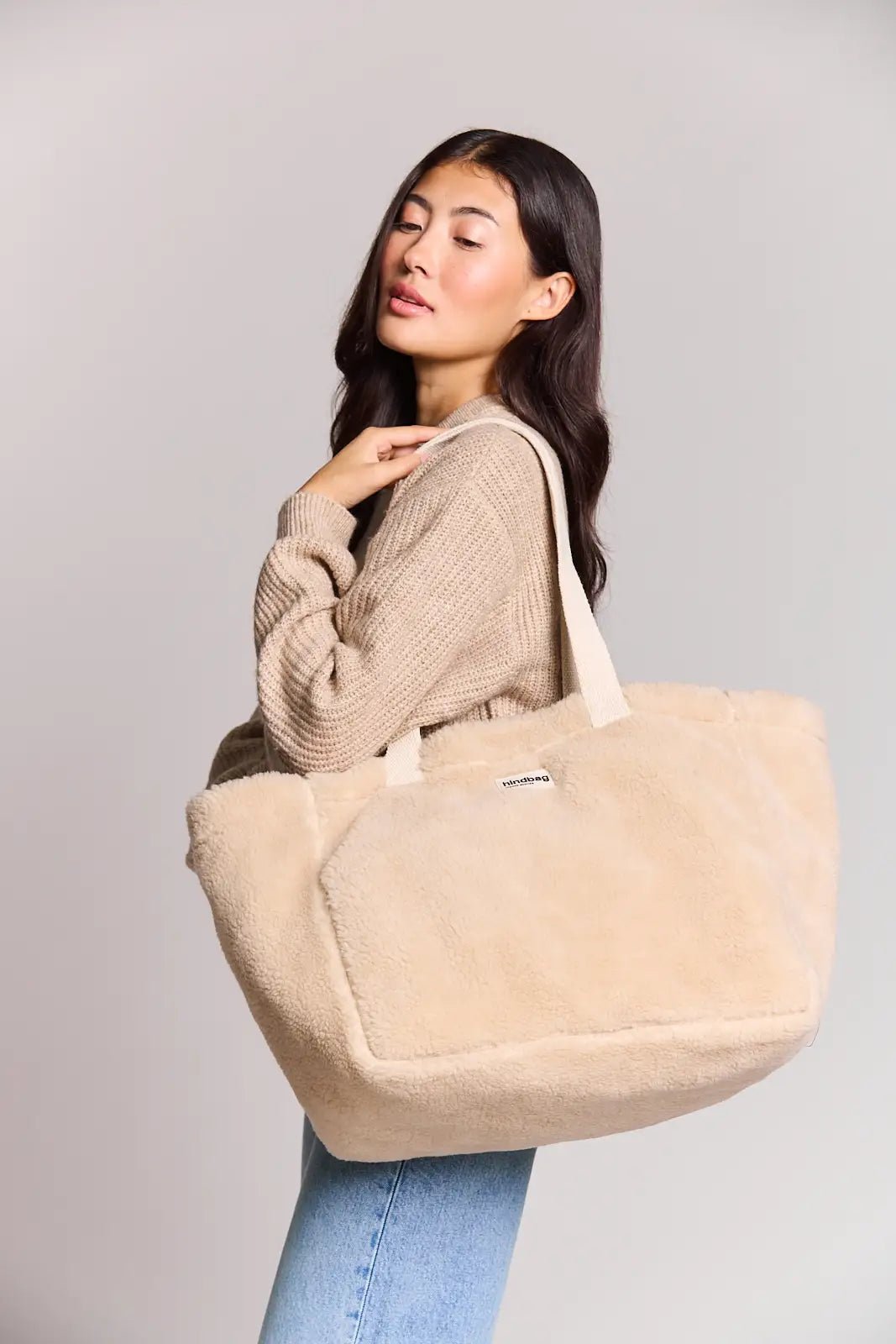 Cotton tote bag HINDBAG Beige