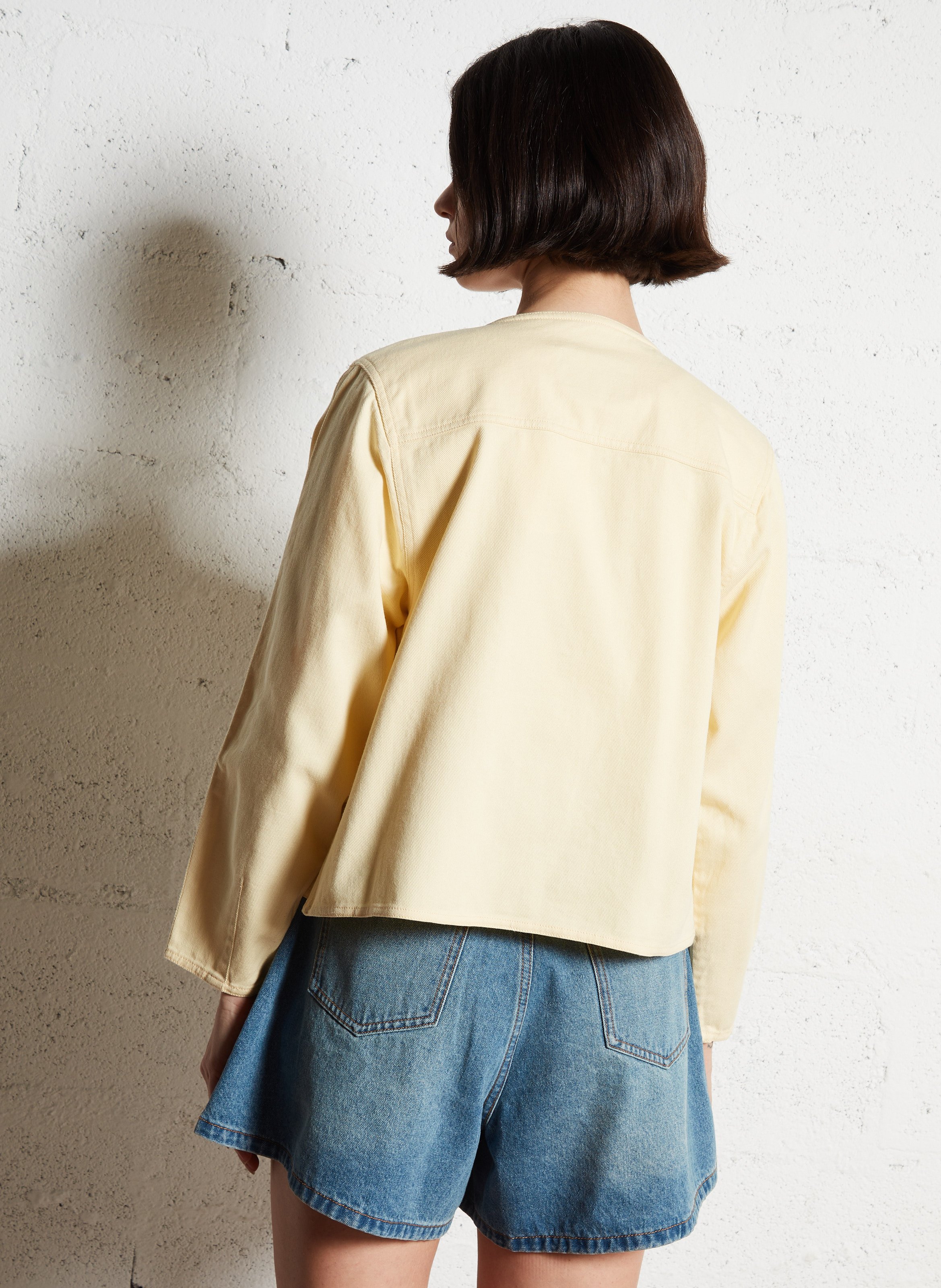 Veste col rond en rond  THE TINY BIG SISTER Jaune