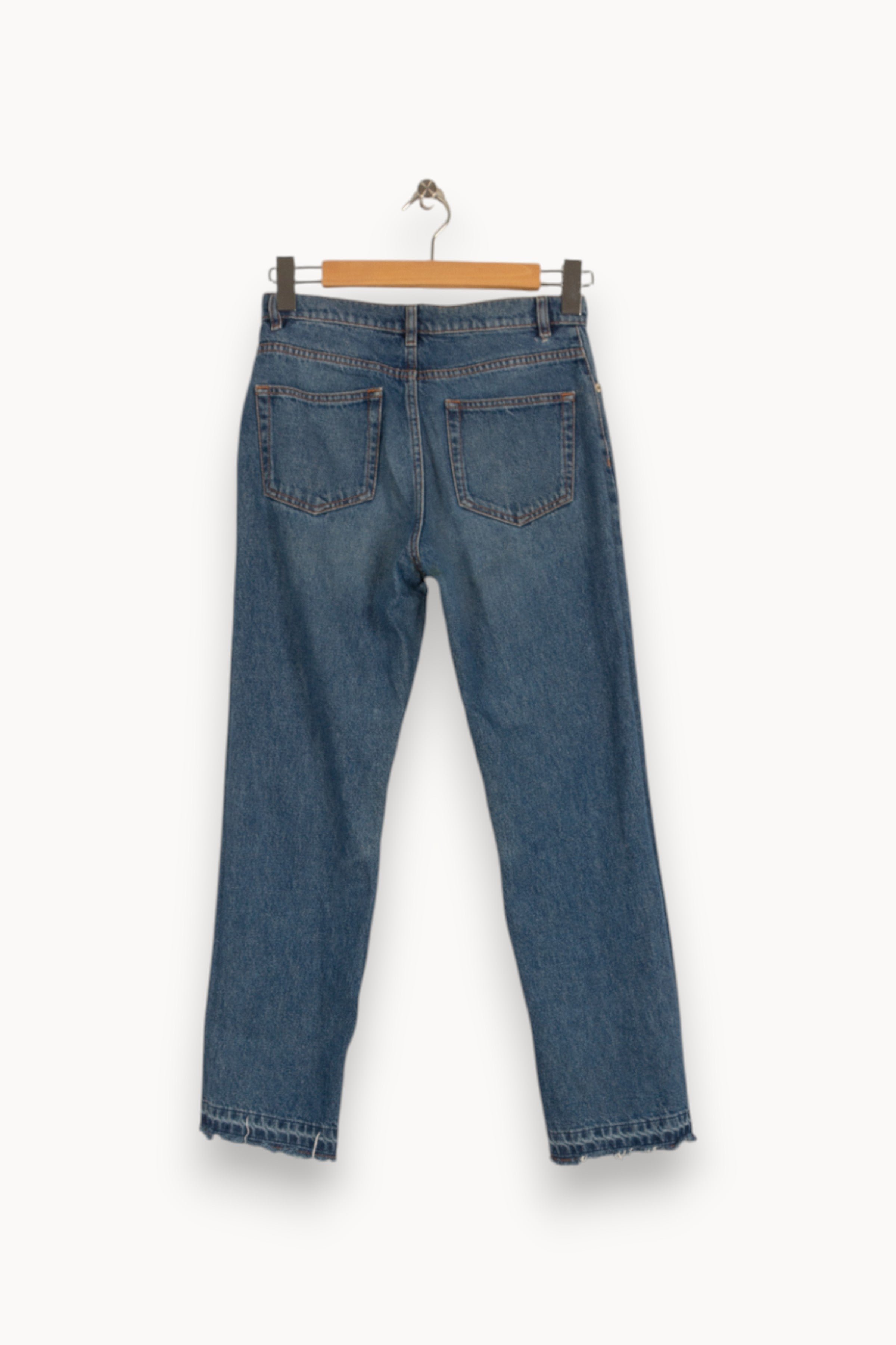Cropped slim jeans with studs BIMBA Y LOLA - Seconde main Blue