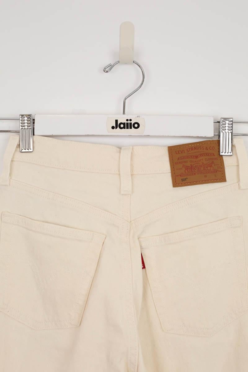 Cotton straight jeans LEVI'S - Seconde main Beige