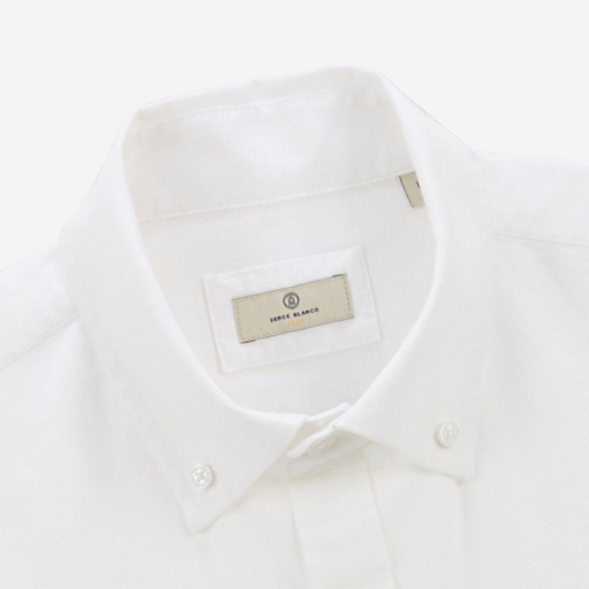 Long-sleeve solid oxford shirt SERGE BLANCO White