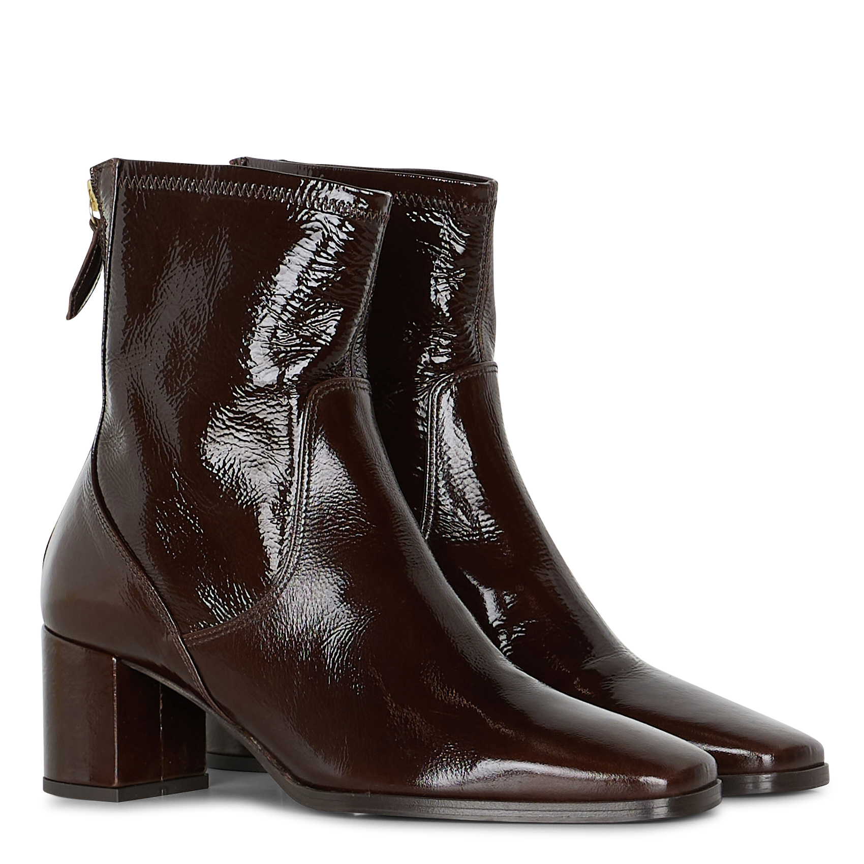 Bottines à talons  en cuir RIVECOUR Marron