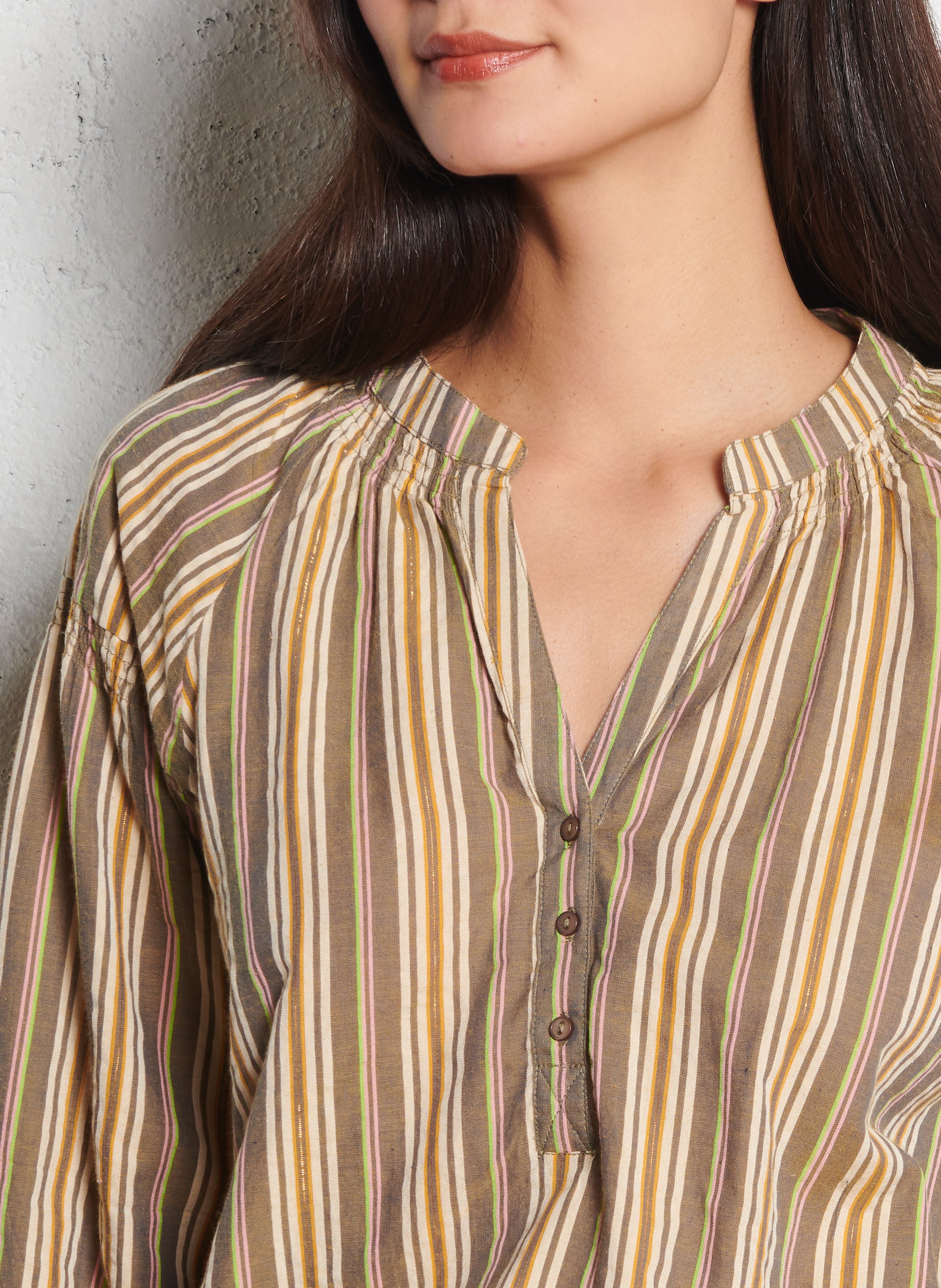 Blouse oversize en coton mélangé SUD EXPRESS Vert