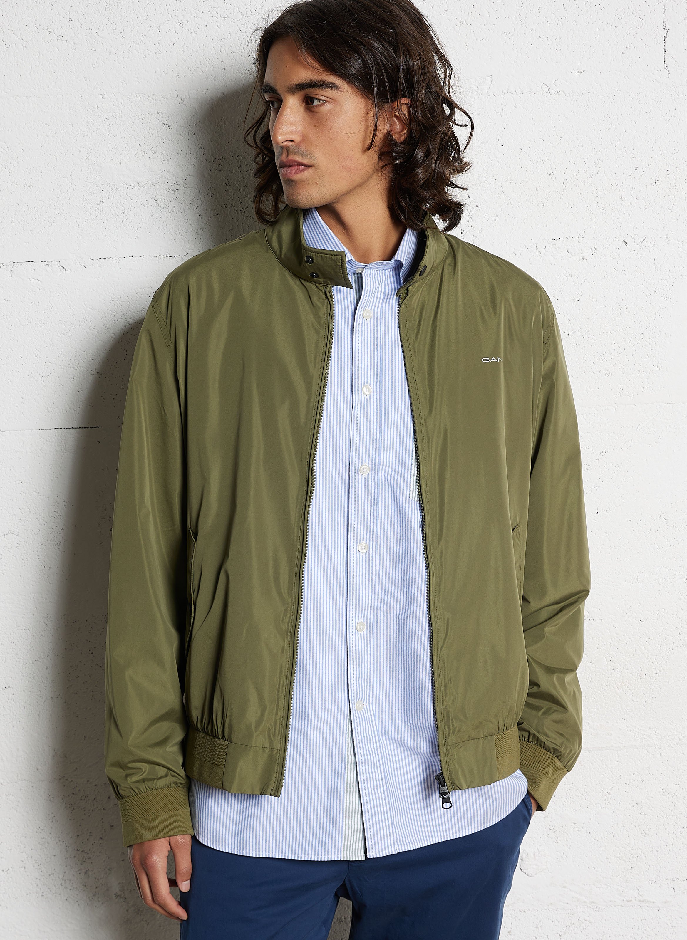 Blouson droit col montant GANT Vert