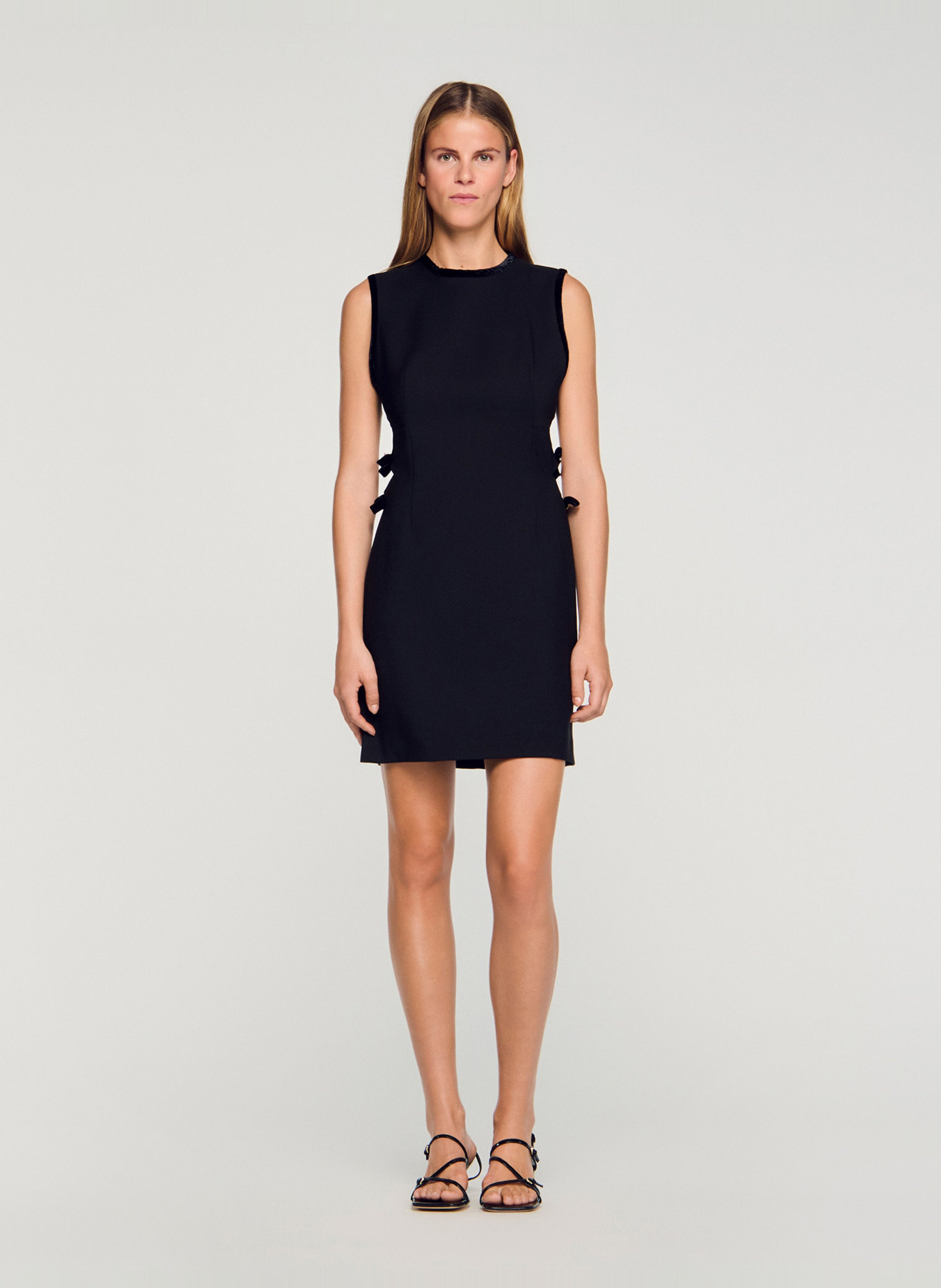 Robe courte col rond SANDRO Noir