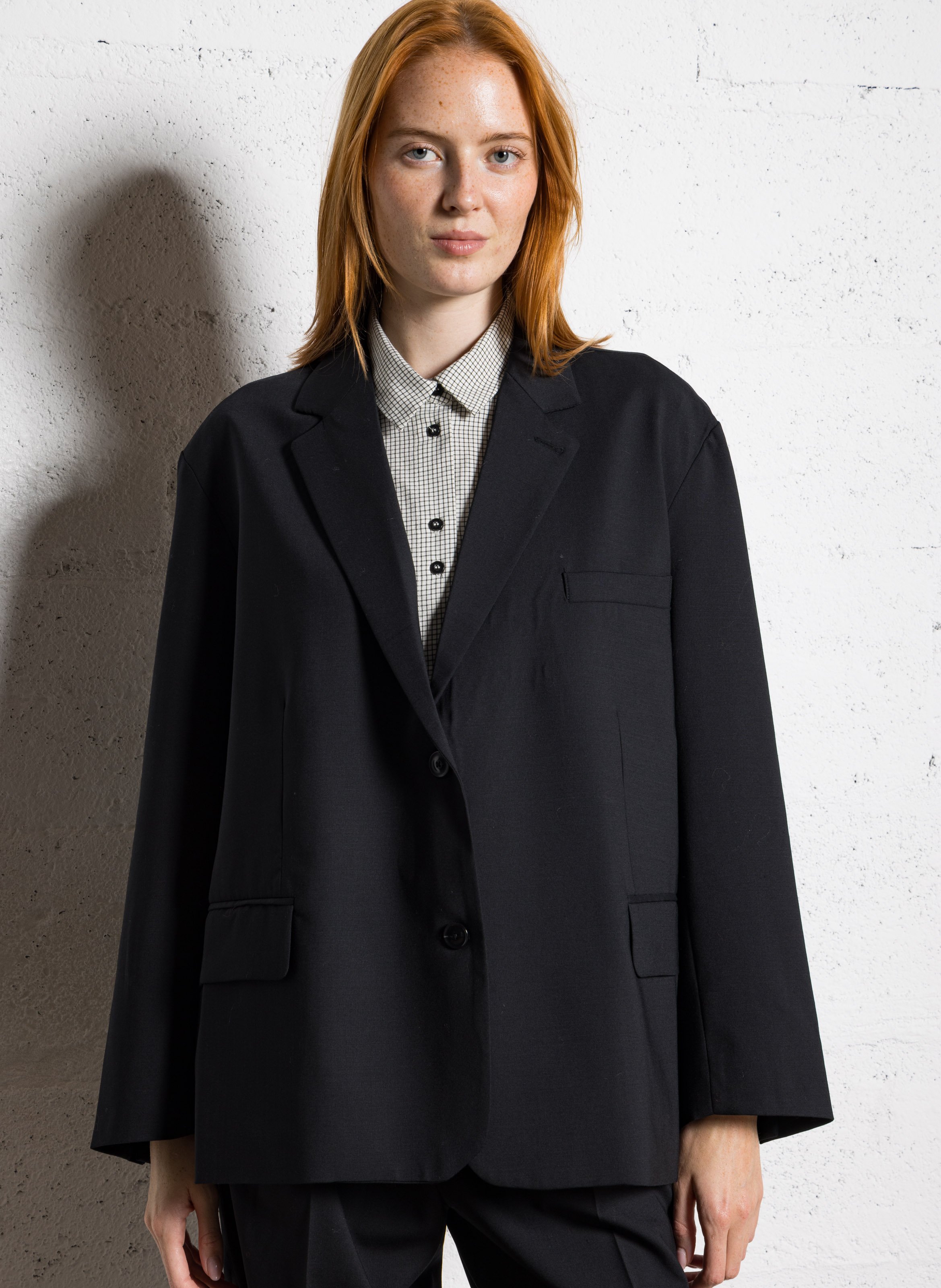 Ruimvallende blazer | linnen/katoenblend BELLEPIECE