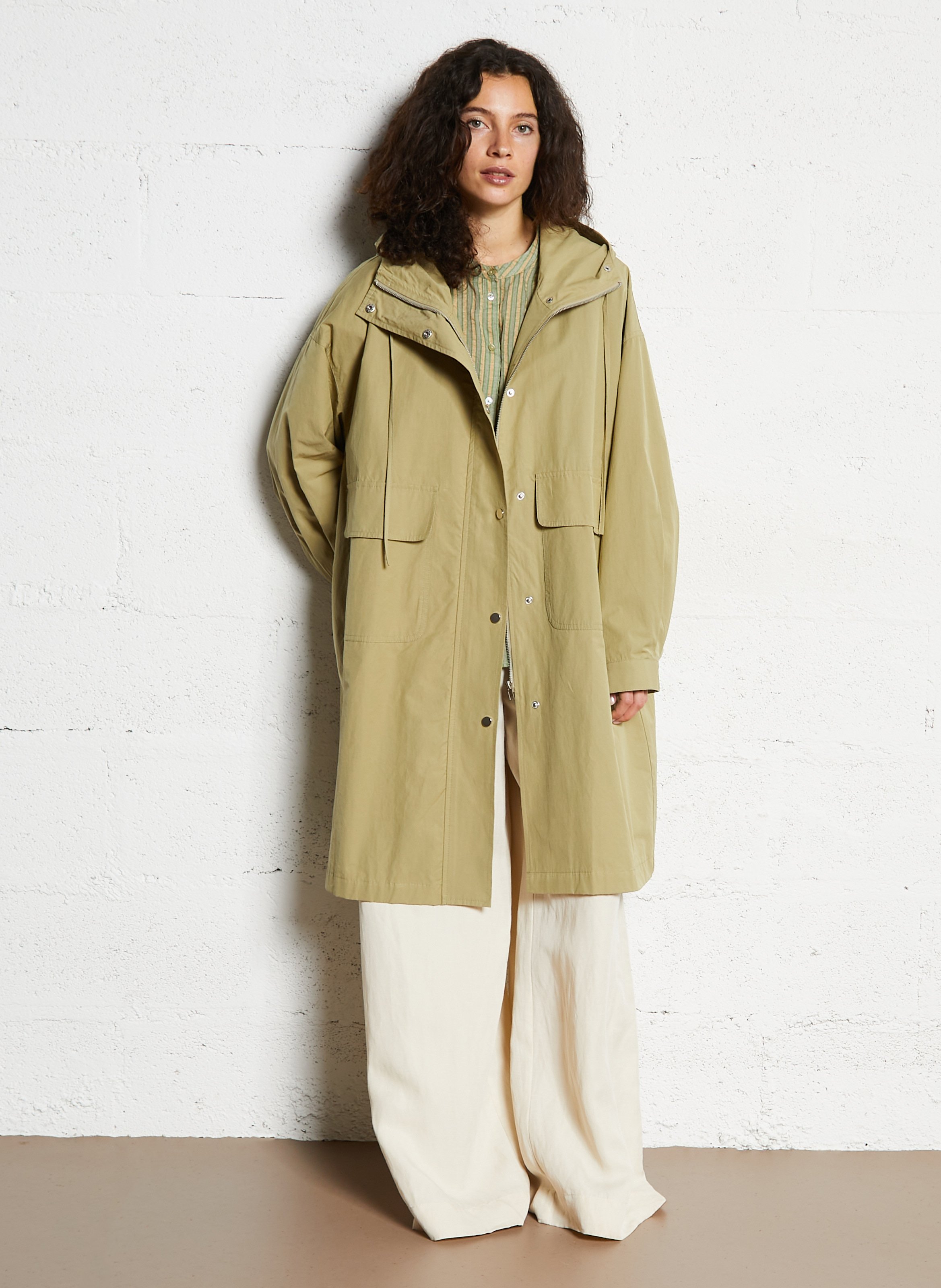 Oversize-Kapuzenparka JC SOPHIE Khaki