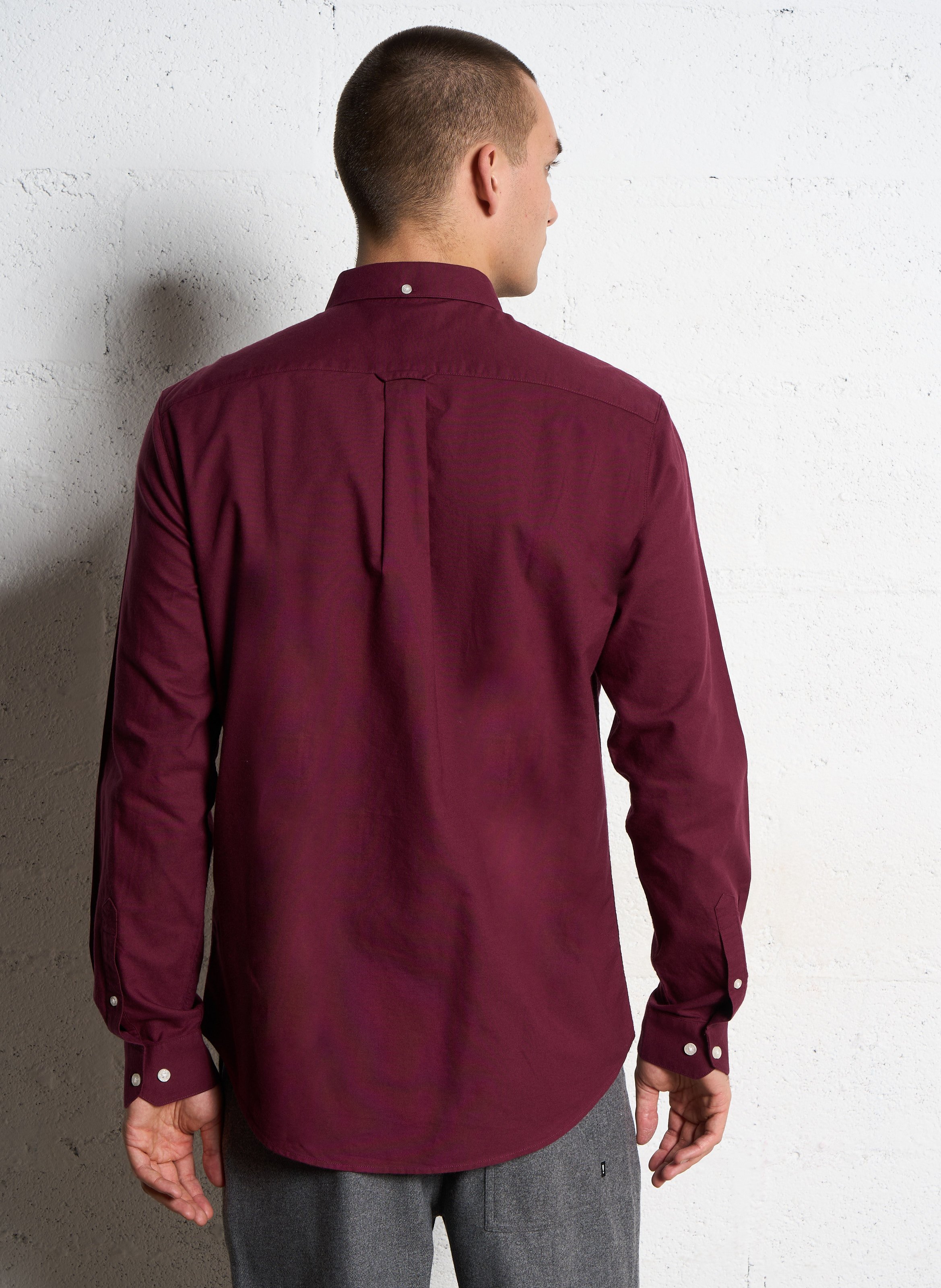 Chemise slim-fit en coton biologique FARAH Rouge