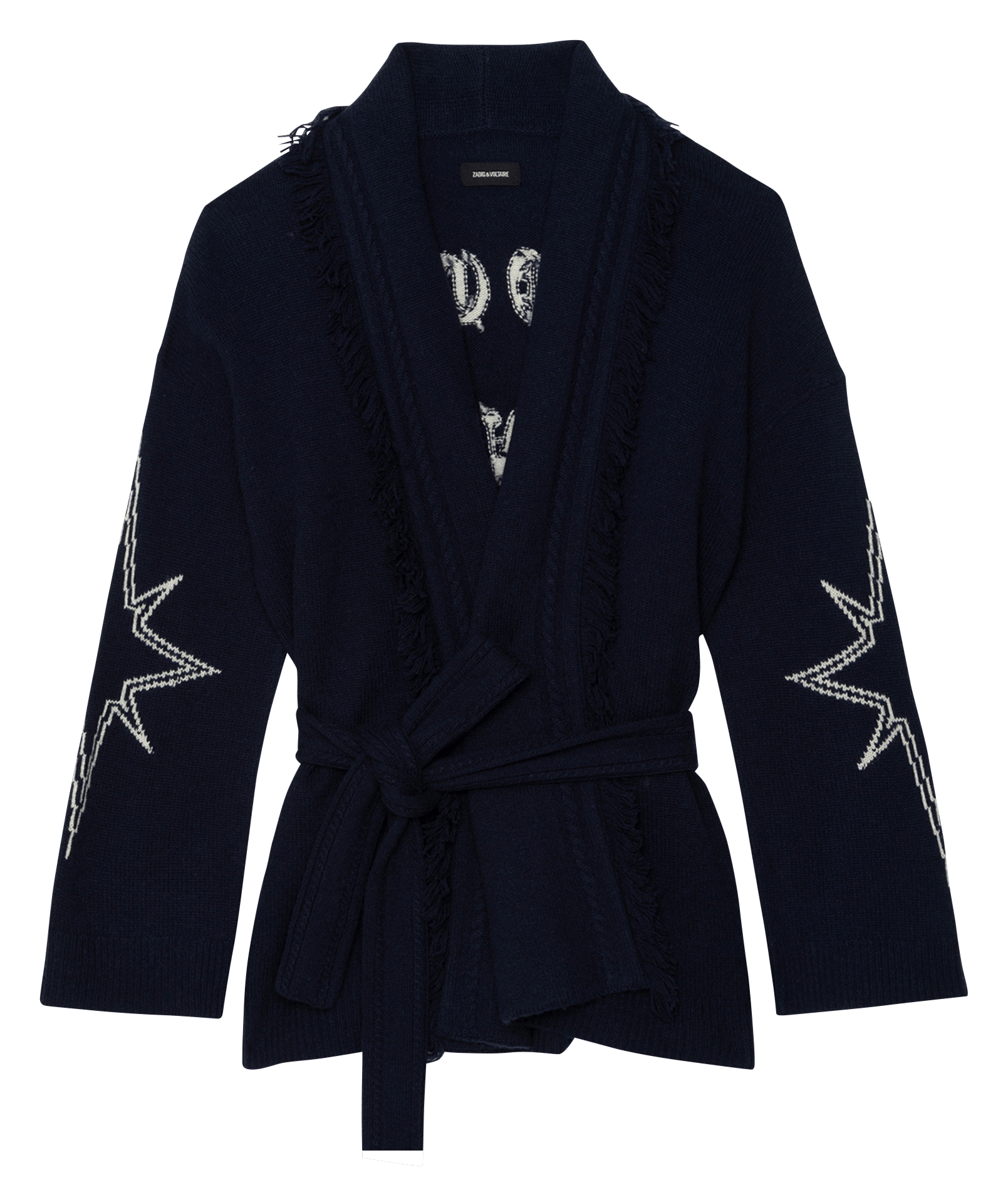 Jas met V-hals van wol en kasjmier ZADIG&VOLTAIRE Blauw
