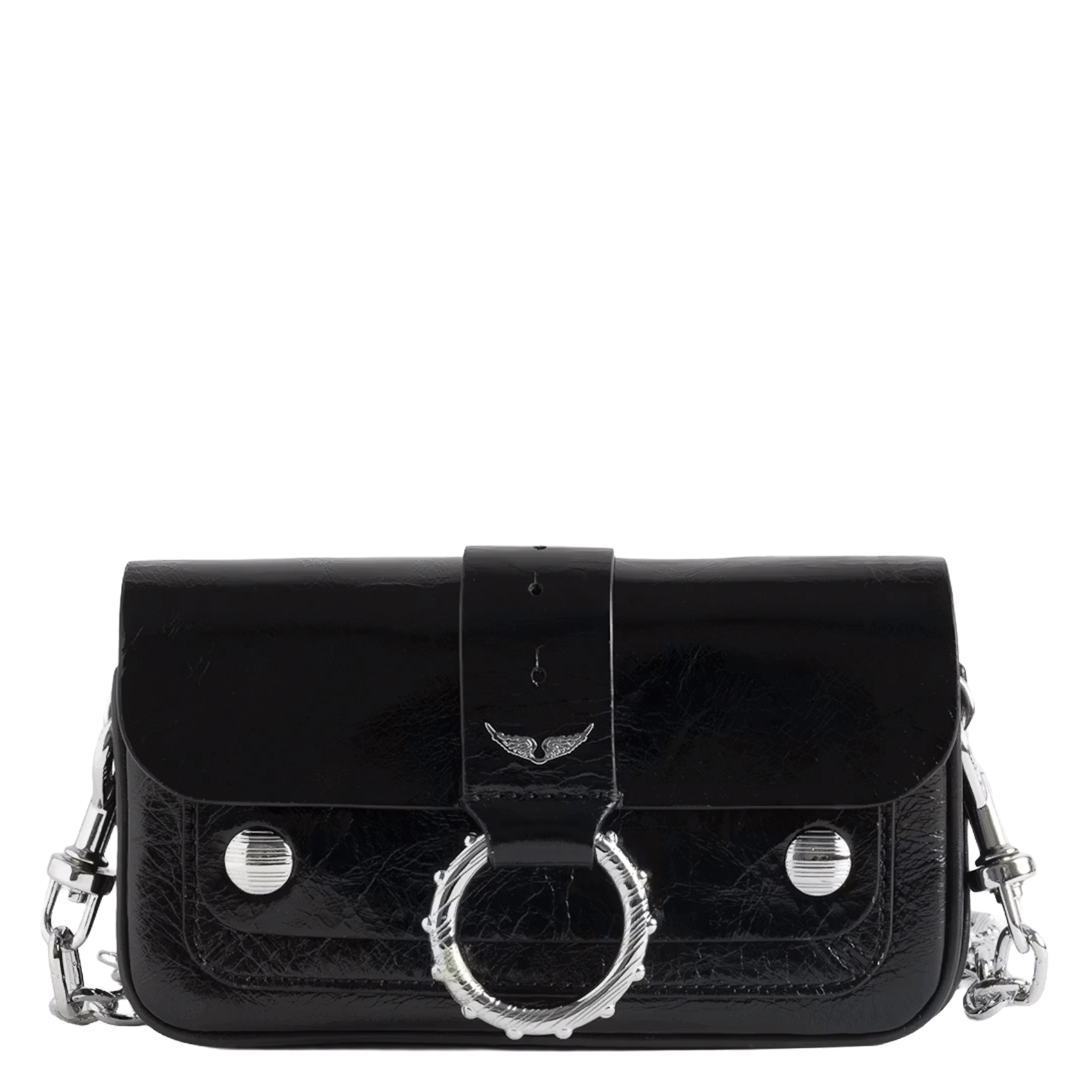 Sac bandoulière en cuir ZADIG&VOLTAIRE Noir