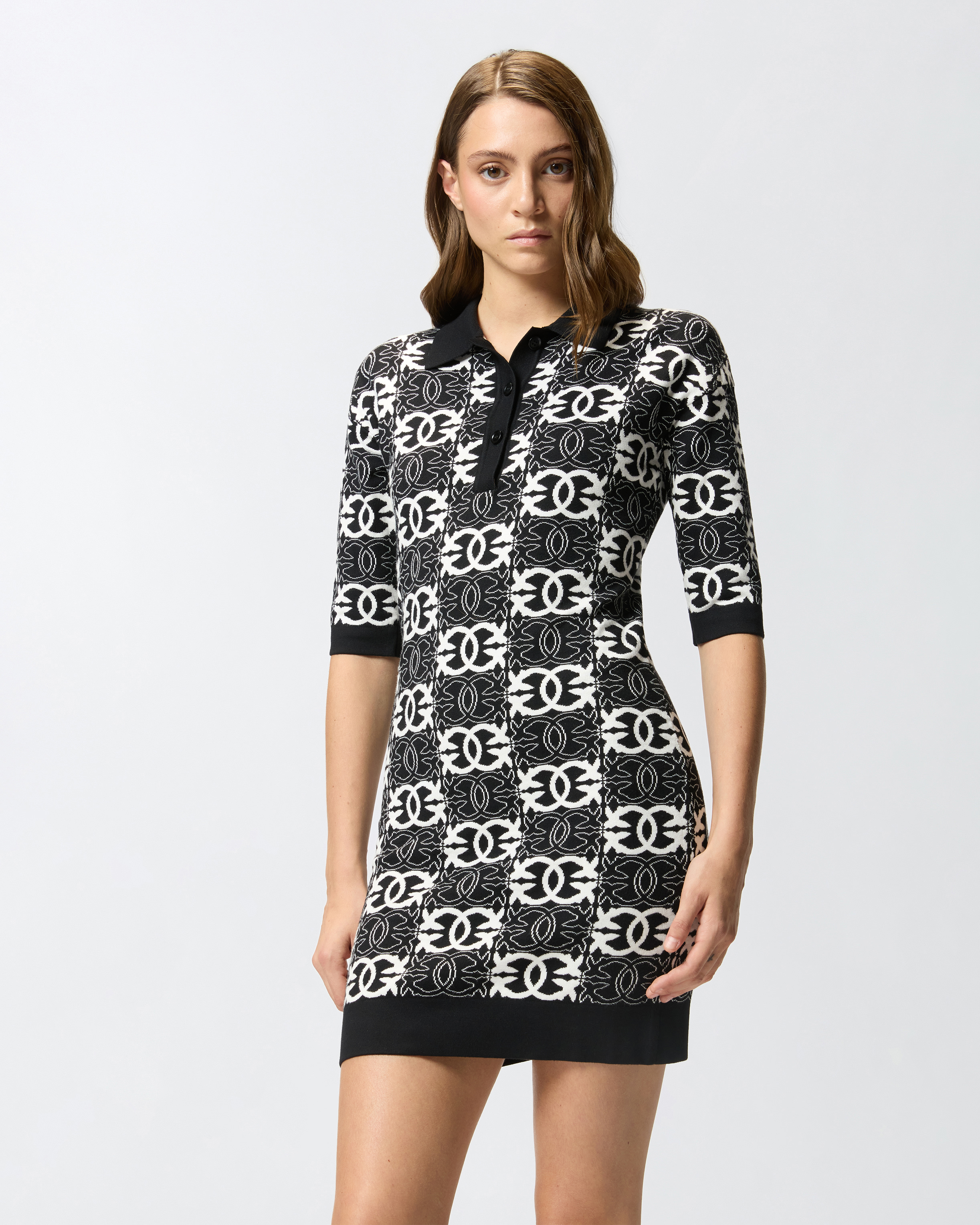 Love Birds logo dress PINKO Multicolored