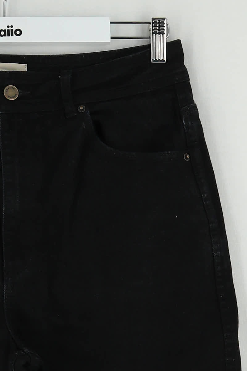 Straight cotton-blend pants SEZANE - Seconde main Black