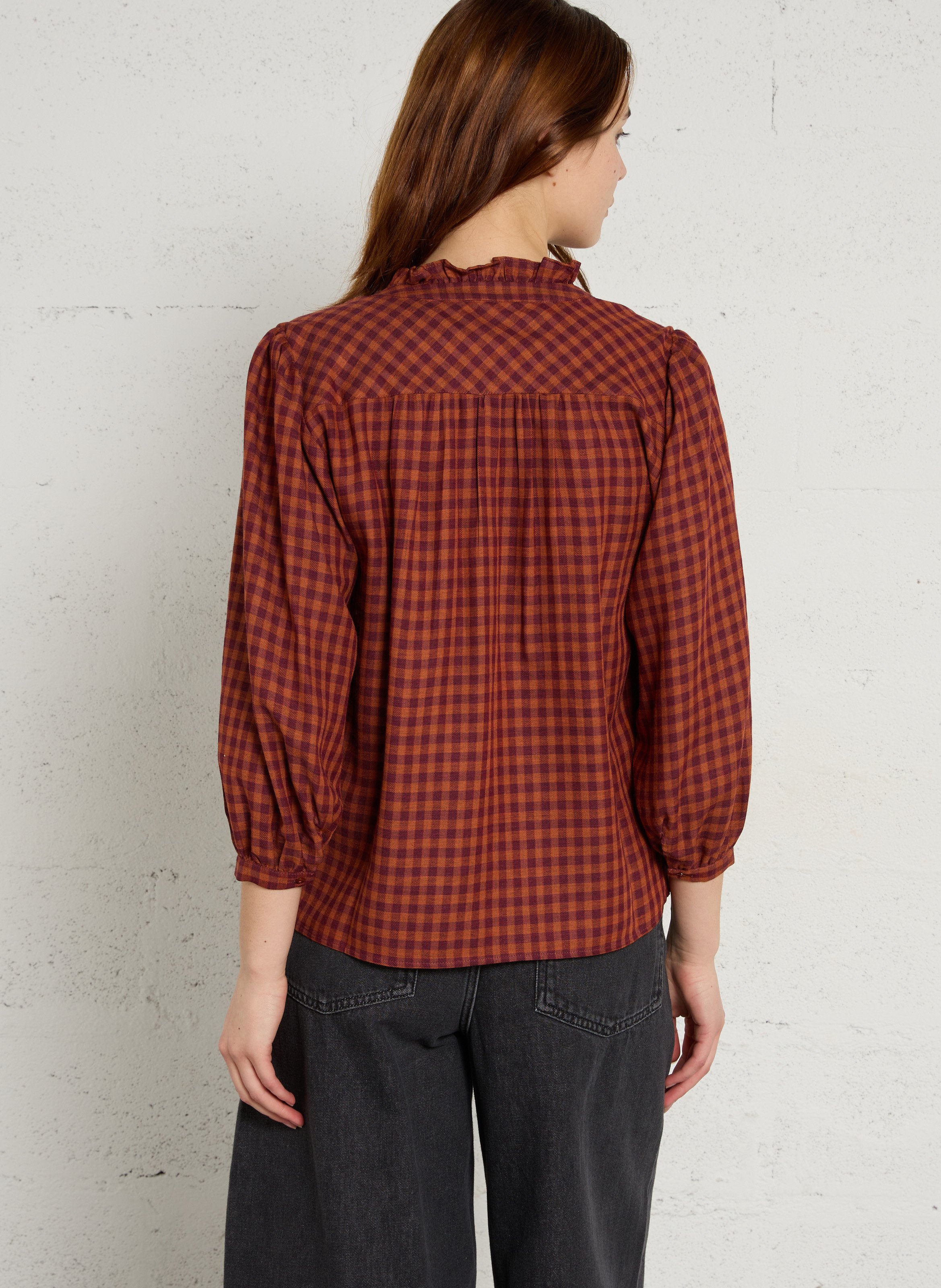 Chemise col rond à carreaux MAISON 123 Multicolore