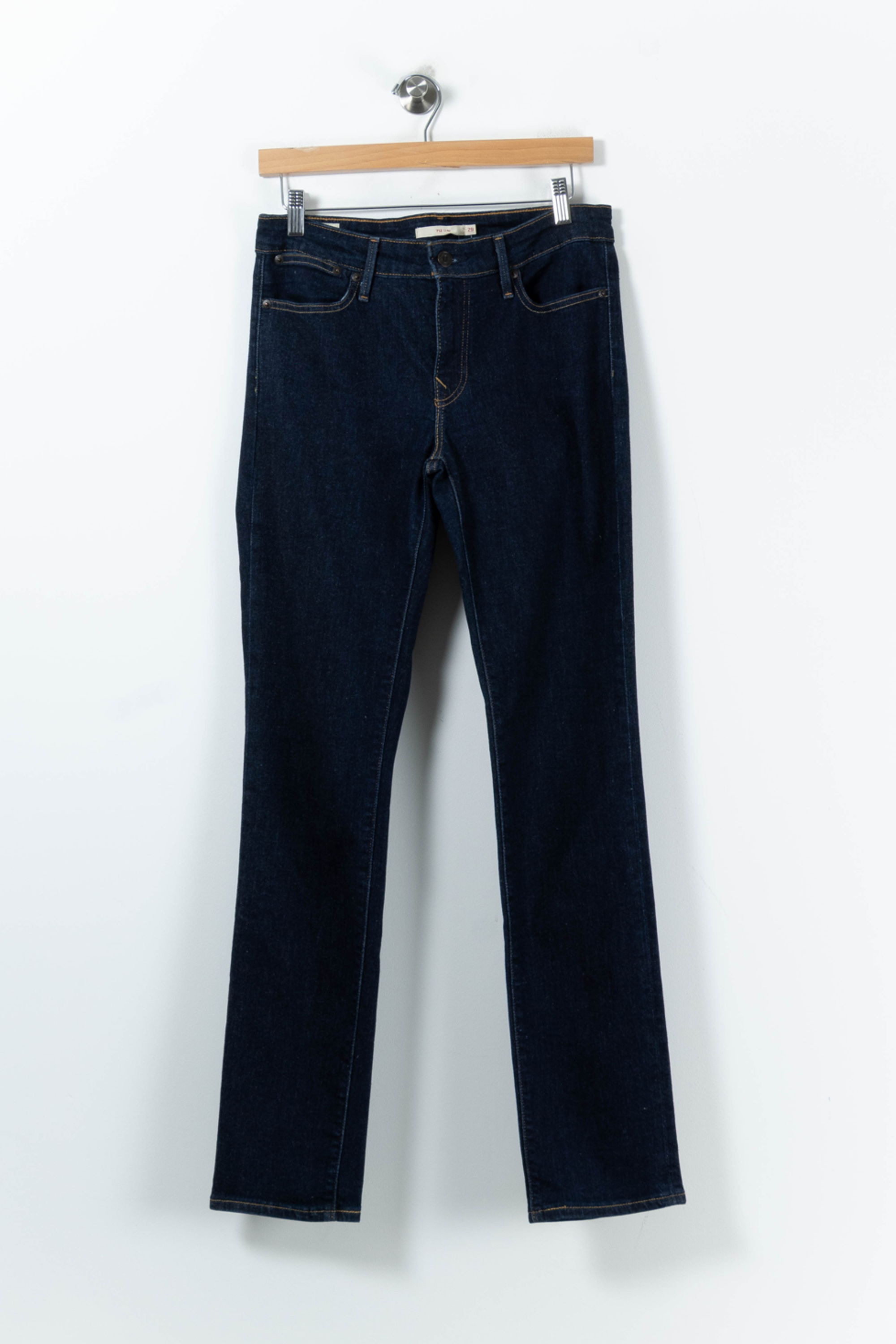 Cropped slim jeans with studs LEVI'S - Seconde main Blue