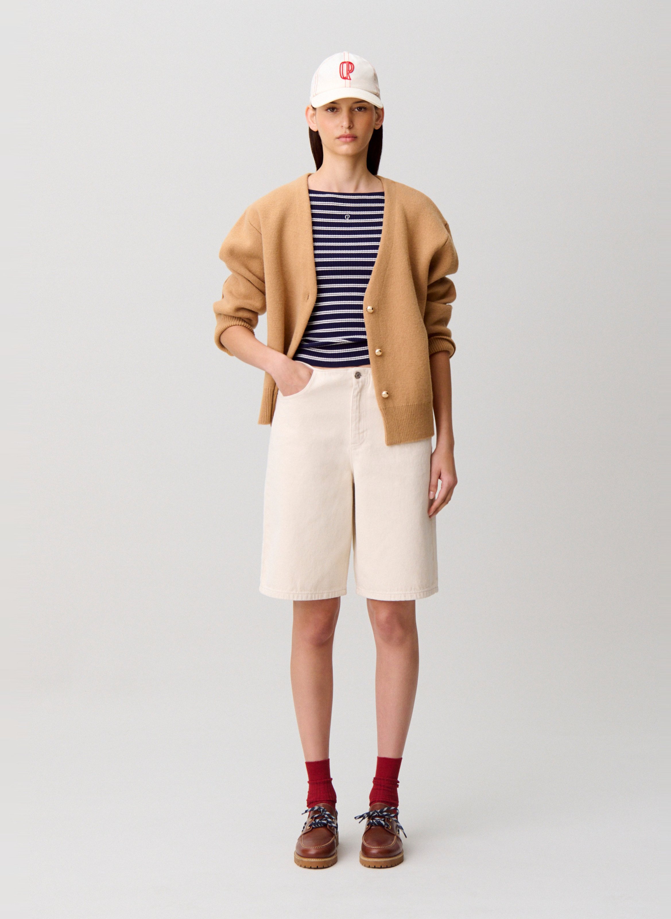 Bermudas de algodón CLAUDIE PIERLOT Beige