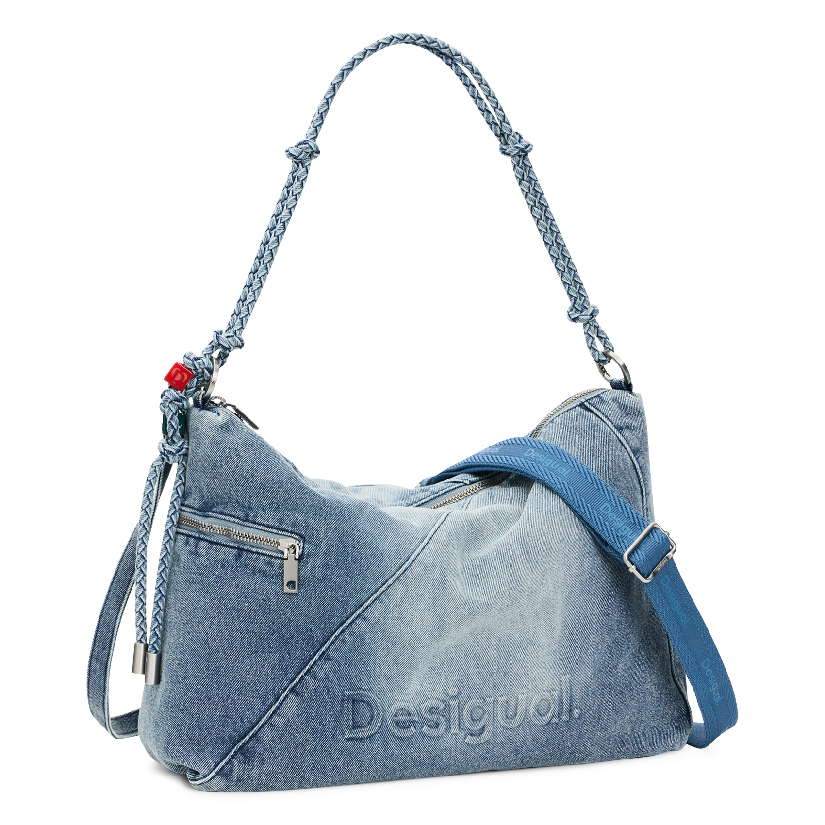Denim shoulder bag DESIGUAL Blue