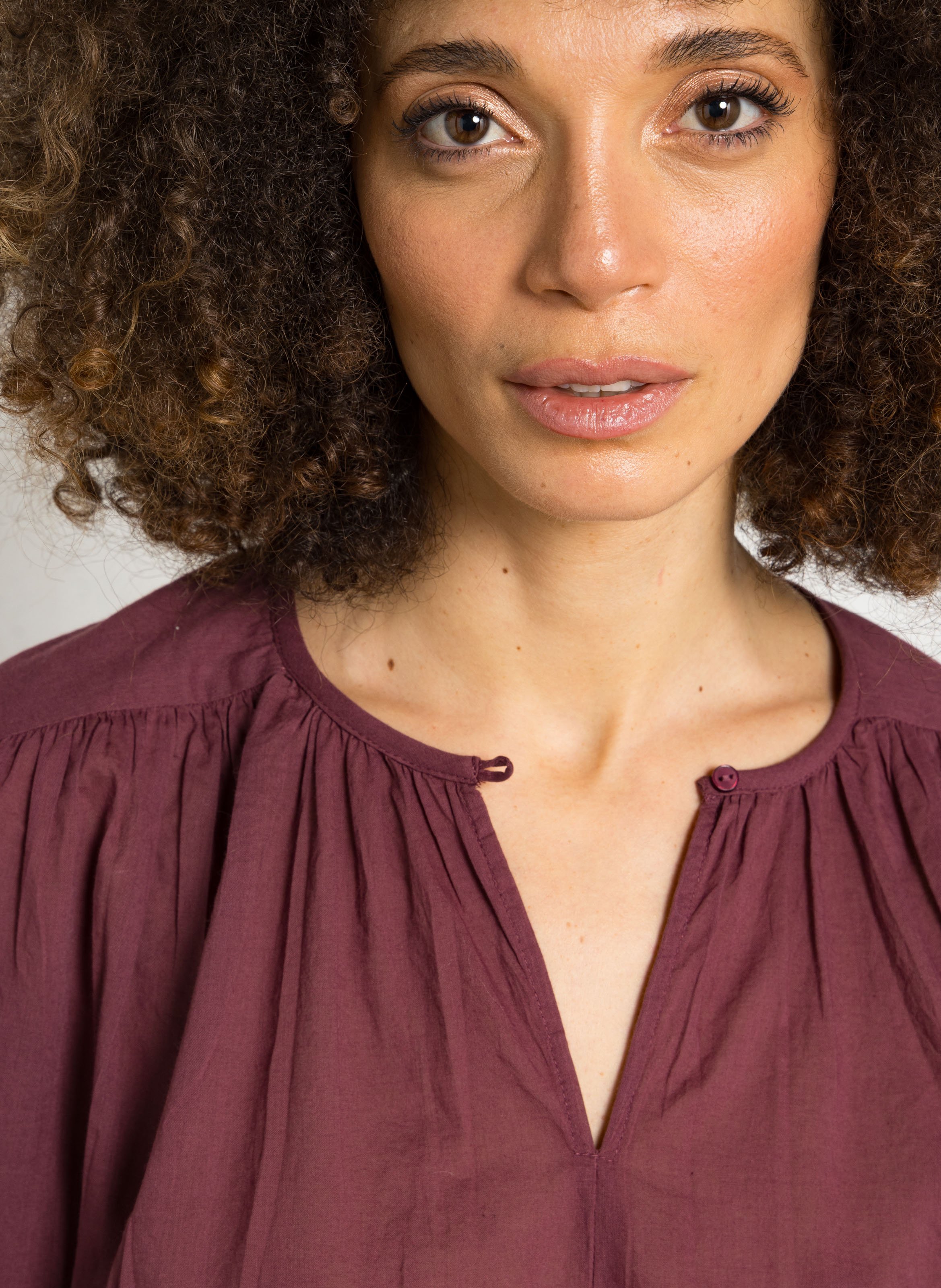 Weite Baumwollbluse SUD EXPRESS Violett