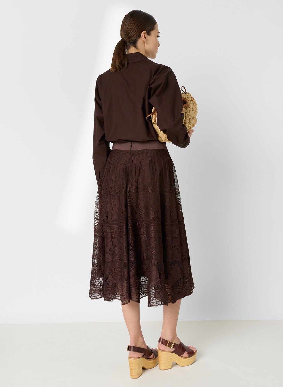 Chemise col classique en coton GERARD DAREL Marron