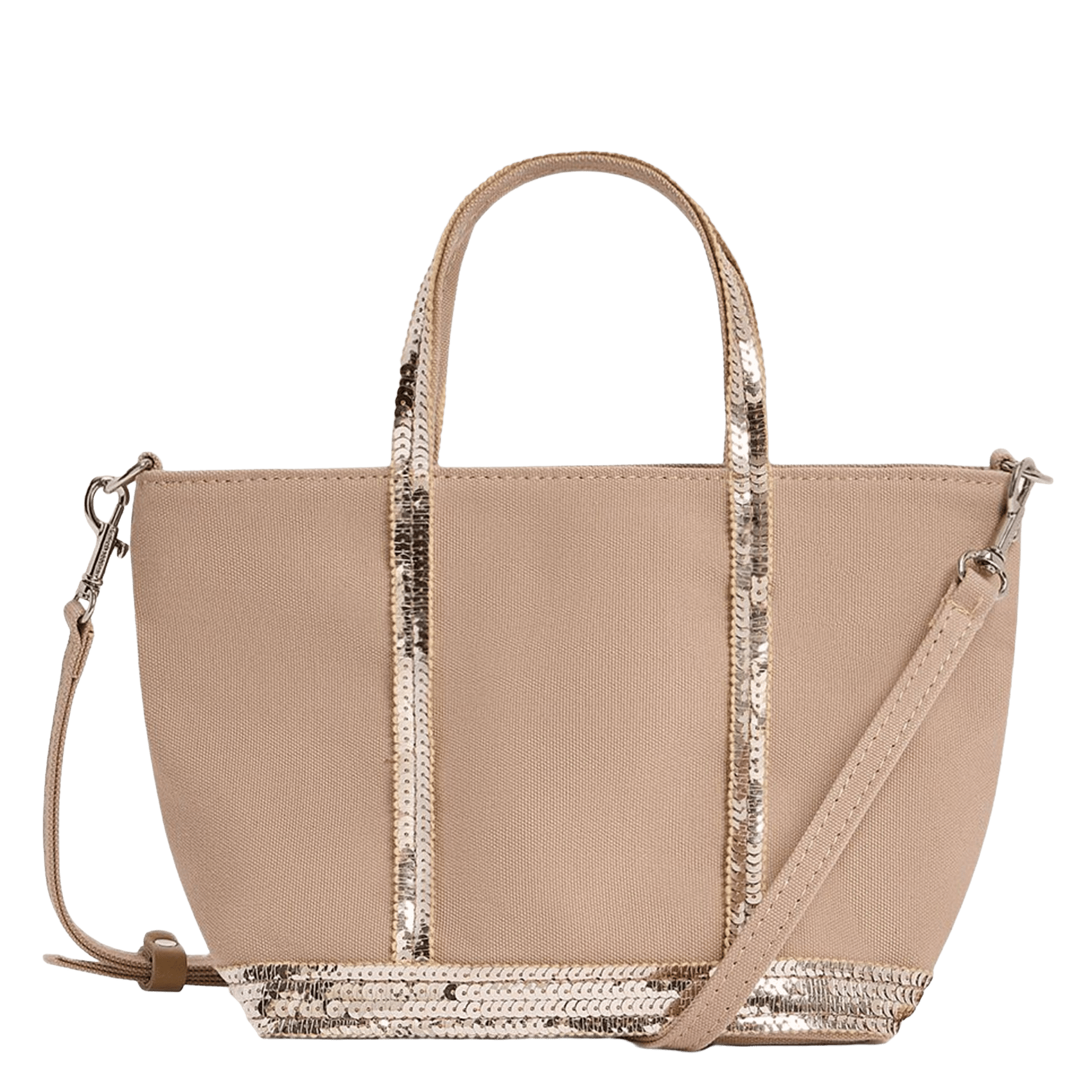 Cotton canvas sequined mini tote bag VANESSA BRUNO