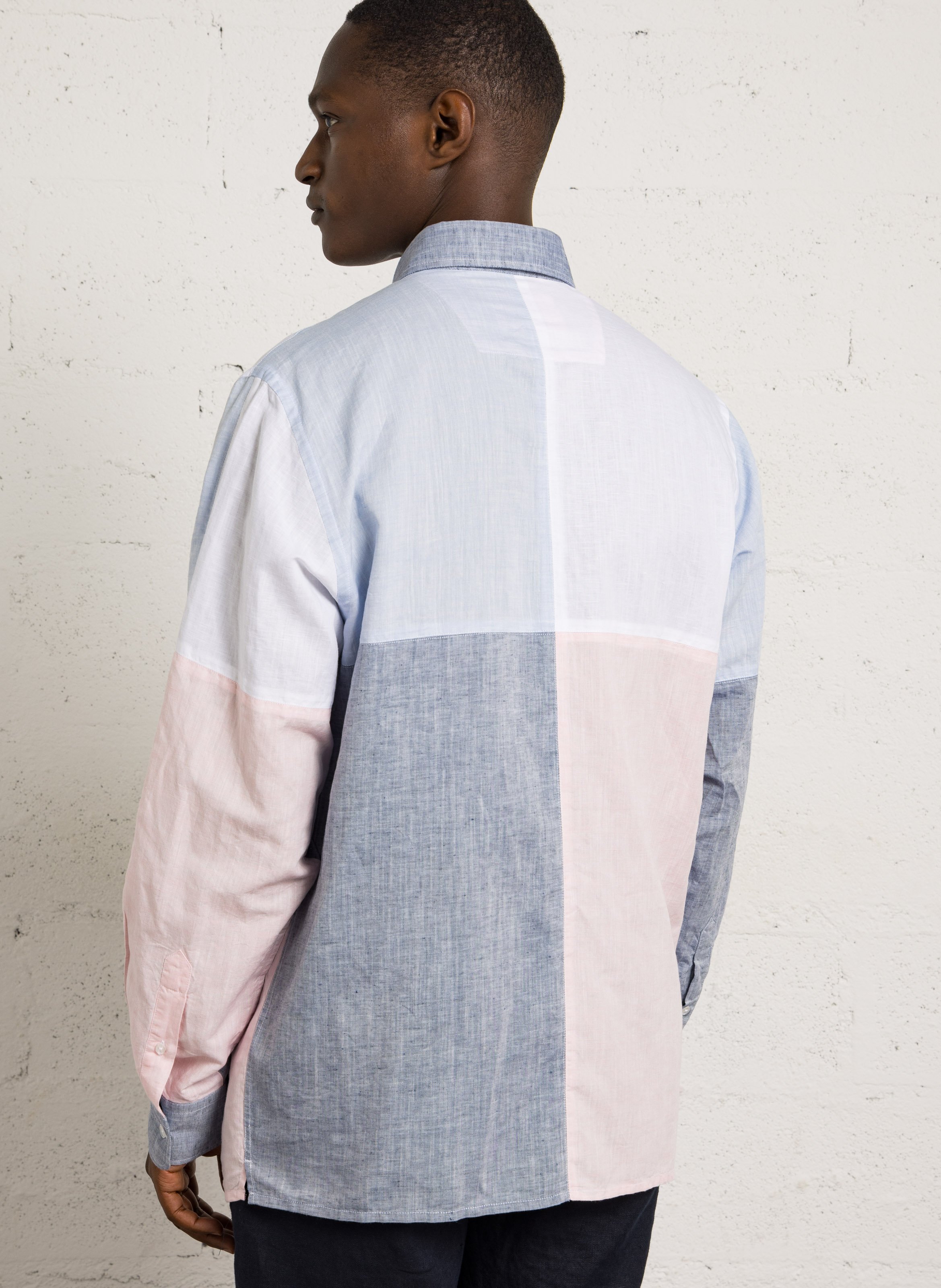 Gerade Patchwork-Bluse EDEN PARK Blau