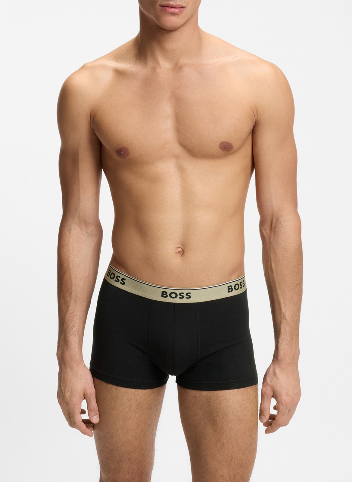 Lot de 3 boxers en coton mélangé BOSS Noir