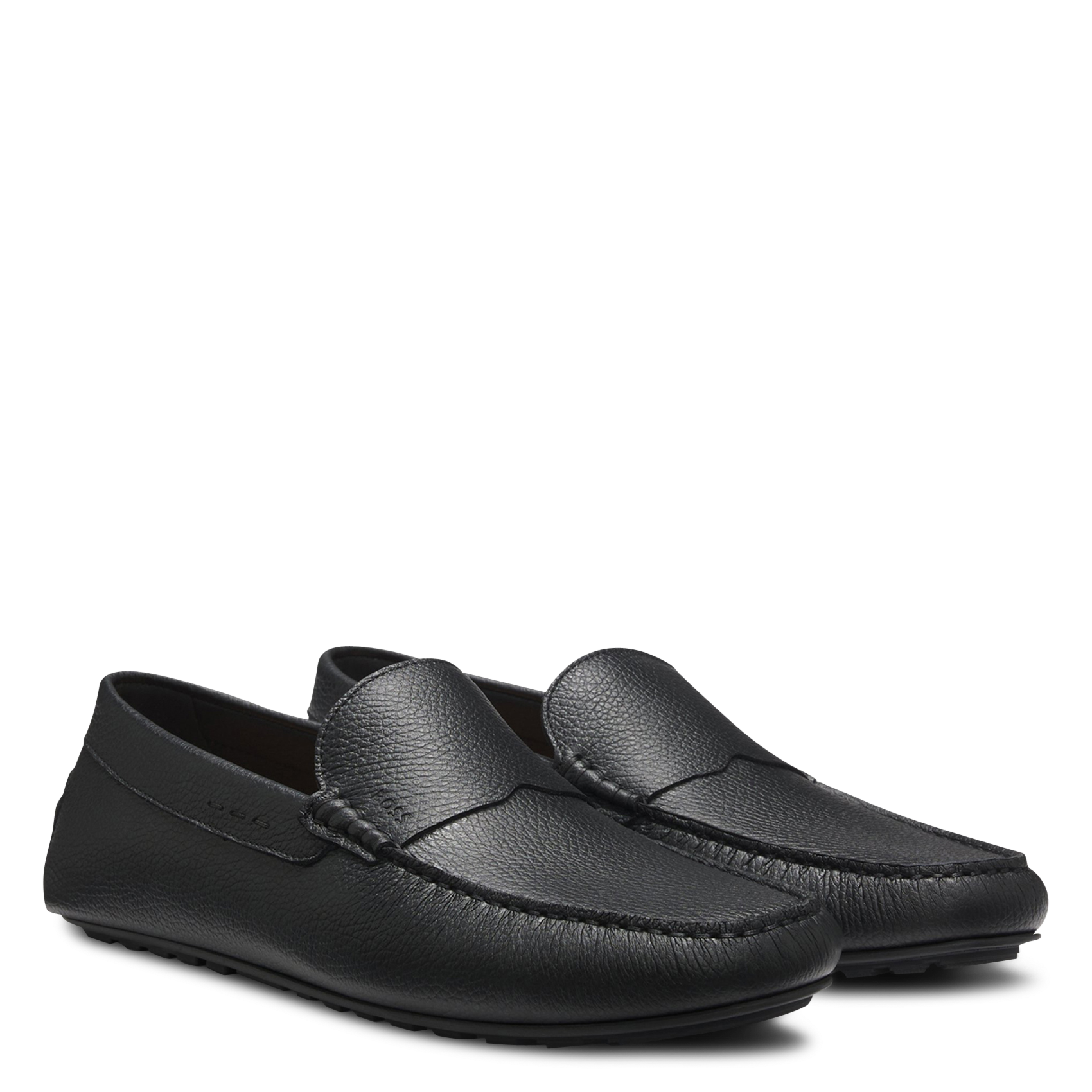 Leather loafers BOSS Black