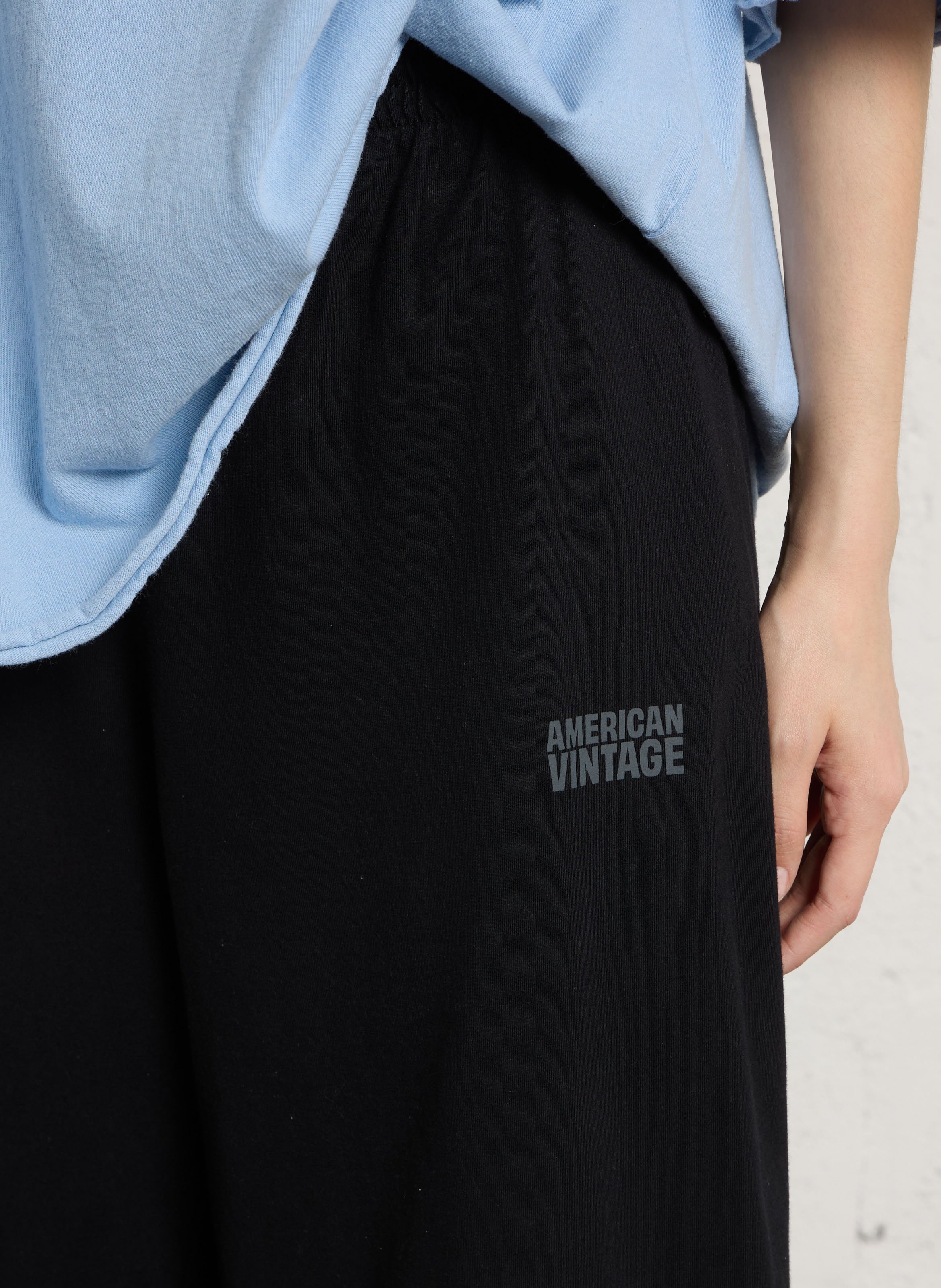 Weite Baumwoll-Jogginghose AMERICAN VINTAGE Schwarz